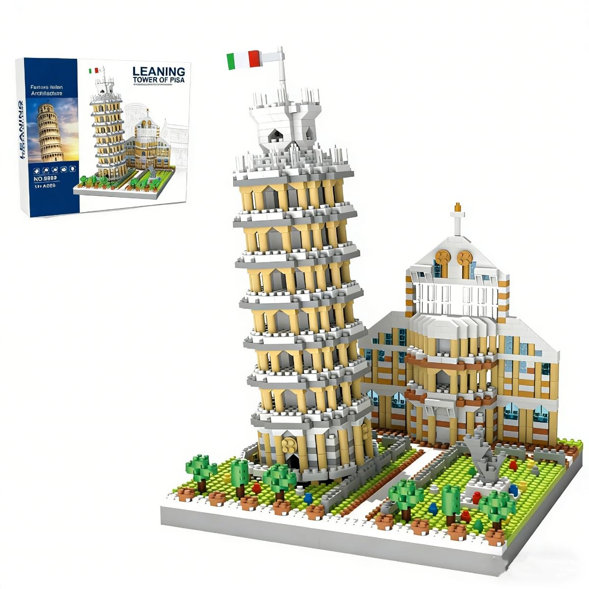 Leaning Tower of Pisa Building Blocks Set, Commemorative Architectural Model Building Kit, World Famous Landmark Model Set, Modular House Architectural for Gift Home Decoration