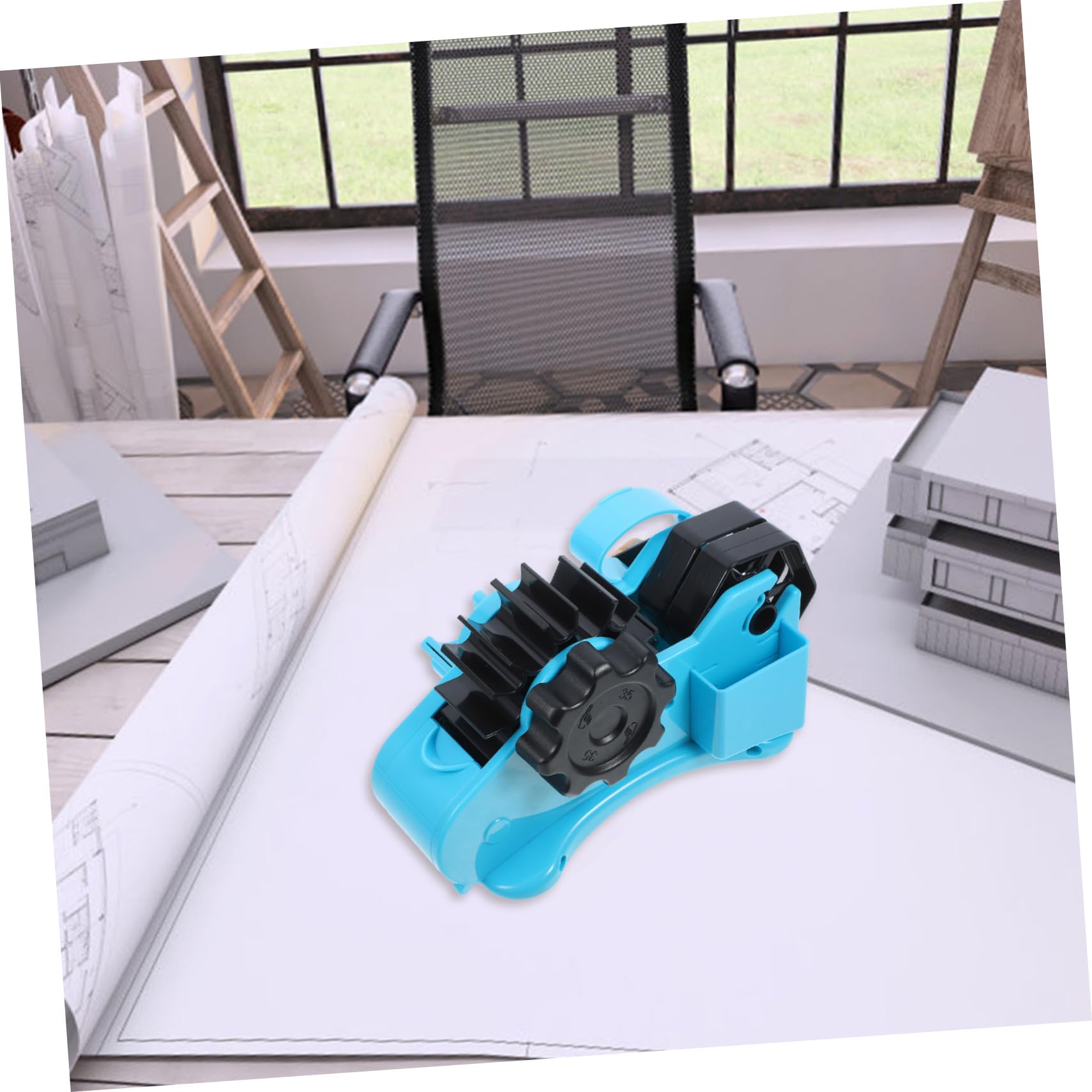 PLAFOPE Multifunktionaler Tape Dispenser Groß für Büro Schule und Zuhause Praktischer Klebebandhalter mit Leichtem Schneidesystem Stabiler Klebebandabroller in Elegantem Blau Vielseitiger