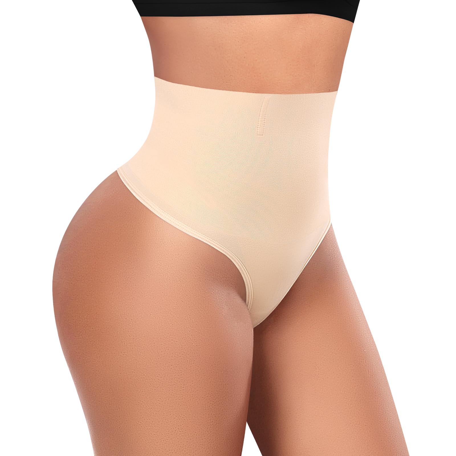 Werena Tummy Control Thong Shapewear for Women High Waisted Body Shaper Panties Shaping Thong Girdle Underwear