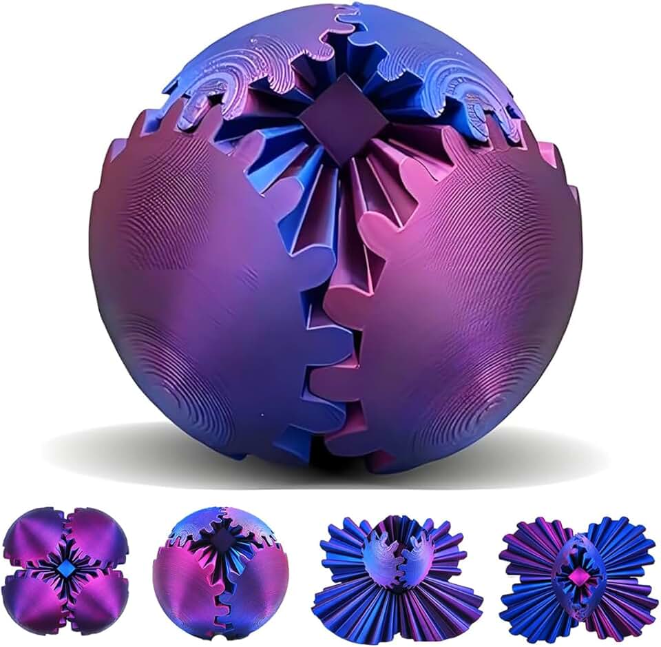 Gear Ball, 3D Gedruckter Zahnradball - The Steampunk Whirling Wonder Fidget Getriebe Ball, Gear sphe