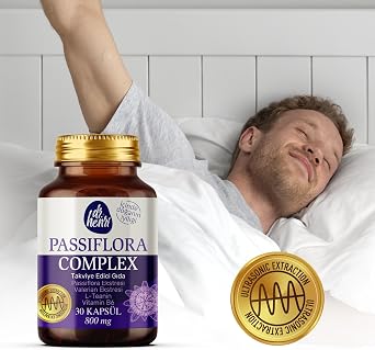 Passiflora Complex – Passiflora, Valerian, L-Teanin ve Vitamin B6 30 Kapsül