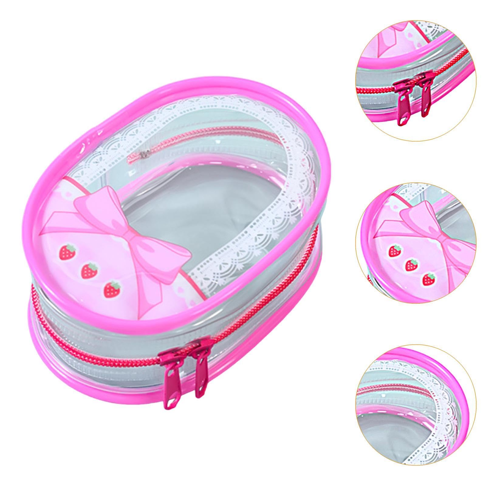 DYNWAVE Clear Figures Display Bag Portable Storage Pouch Versatile Holder Dustproof Collectible Case Organizer for Earphones Charger, Without Buckle