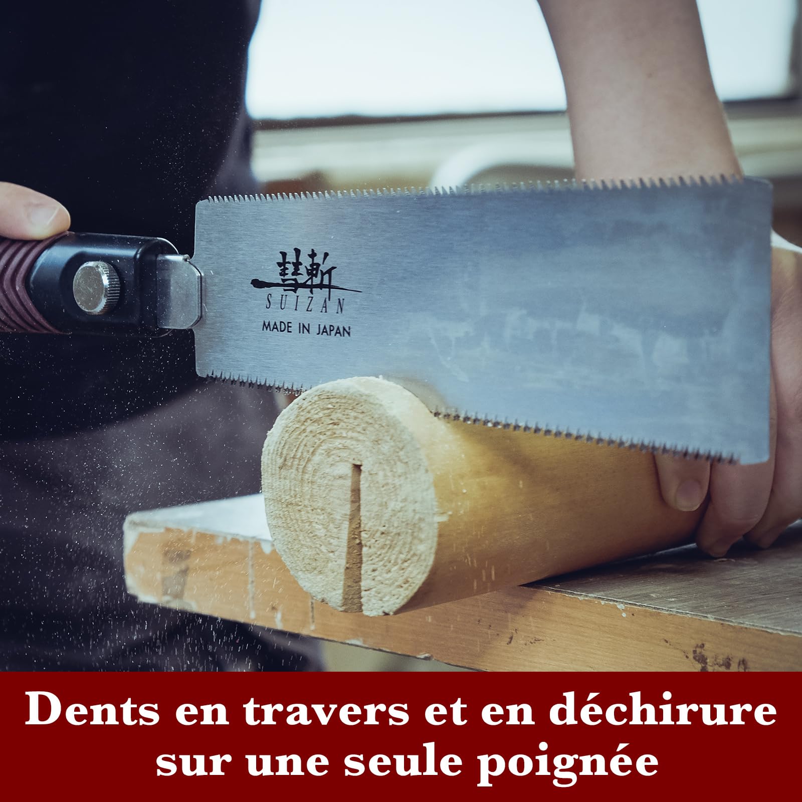 SUIZAN Ryoba Scie japonaise à double tranchant 210mm - Outils de menuiserie professionnels