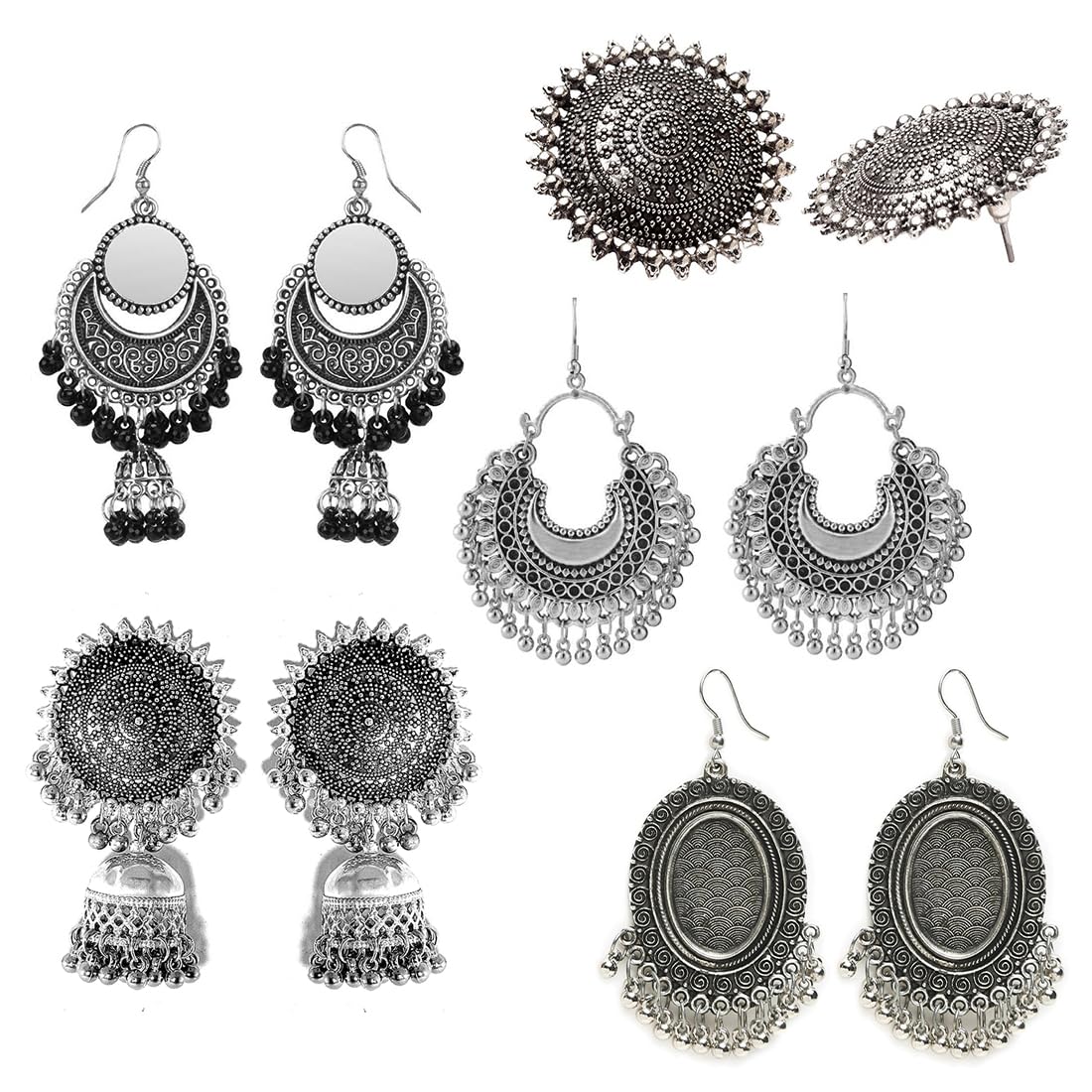 EziKart The Best Beautiful Combo Of 5 Oxidised Earrings Agate Alloy Jhumki Earring, Chandbali Earring For Women And Girls (B099X8VNYG) Amazon Price History, Amazon Price Tracker