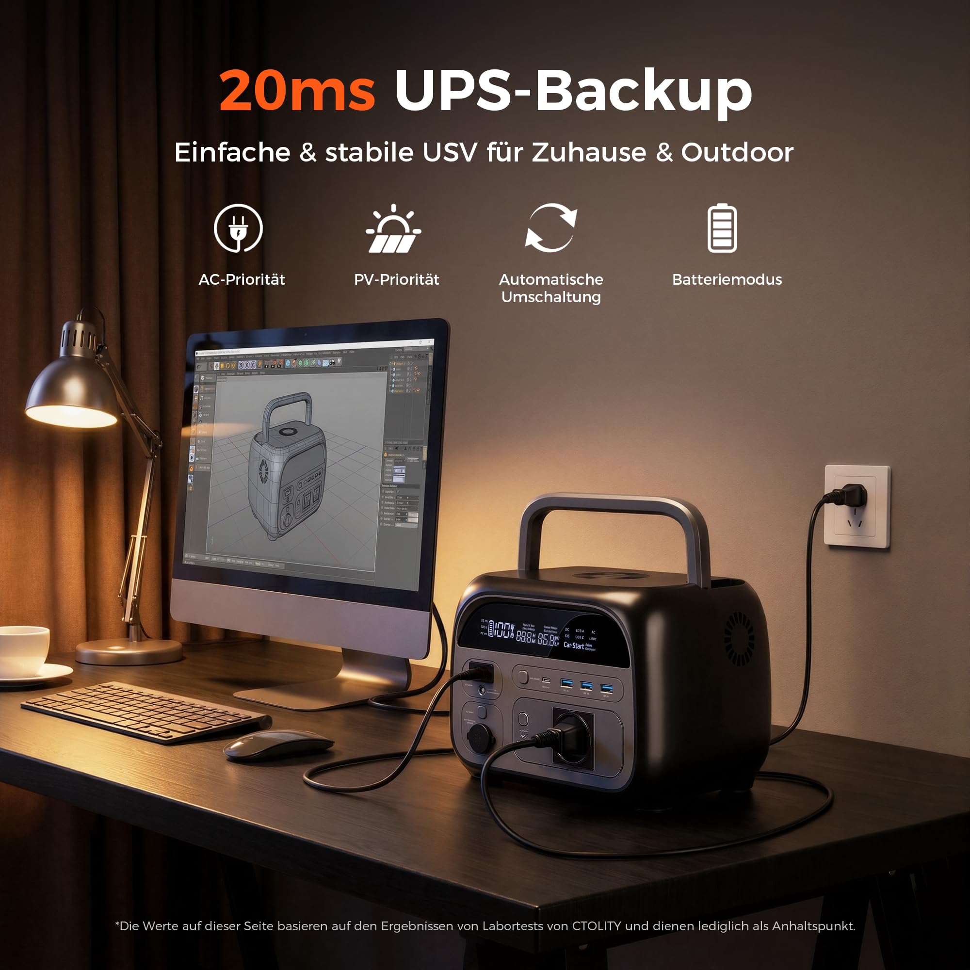 AP400 Estación de Energía Portátil 500W, Generador Solar de 345Wh, Generador con Salidas USB A Y C, Batería LiFePO4 de Carga Rápida para Camping, Viajes por Carretera y Cortes de Luz