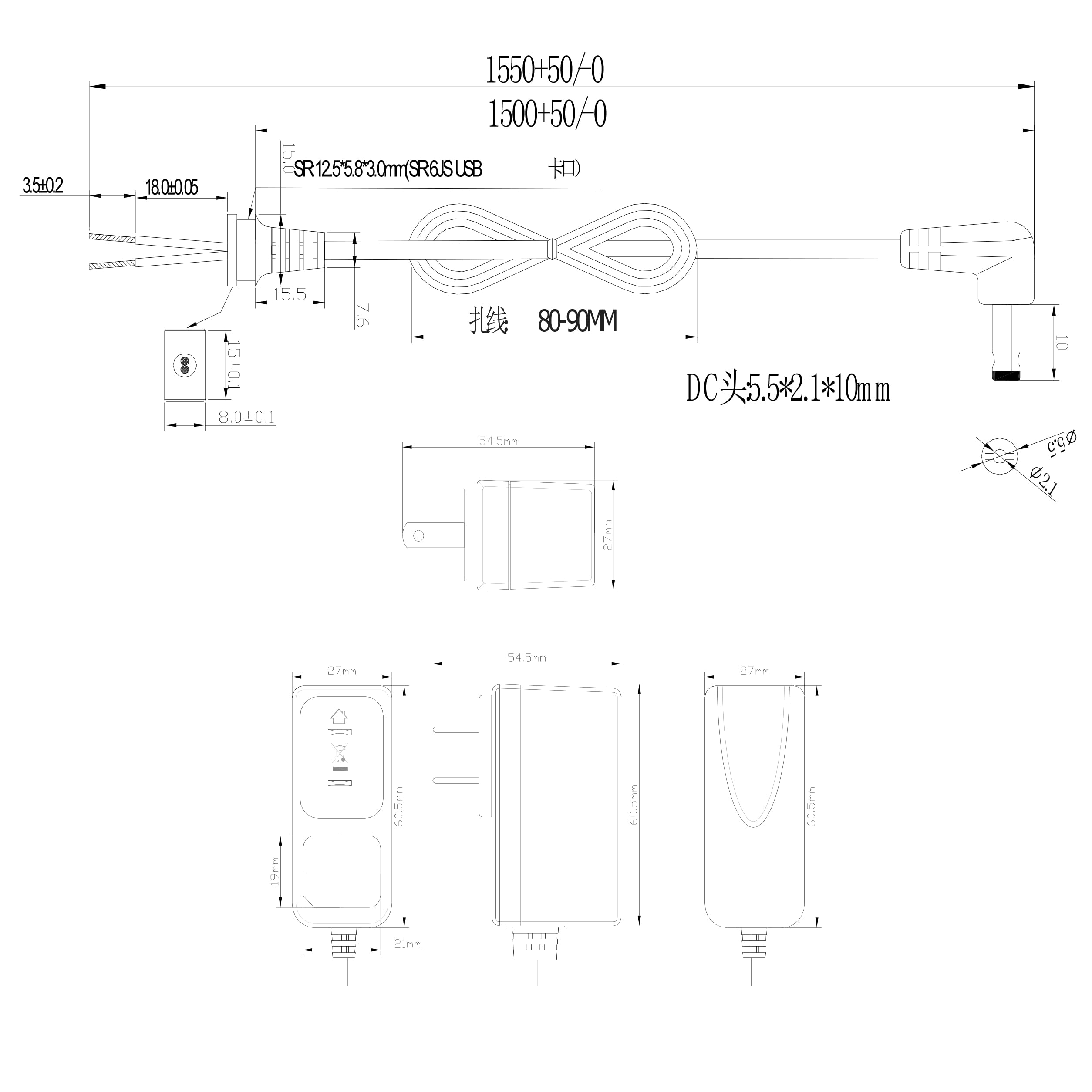 Amazon | Kaito Denshi(海渡電子) ACアダプター【PSE適合品】18V 500mA