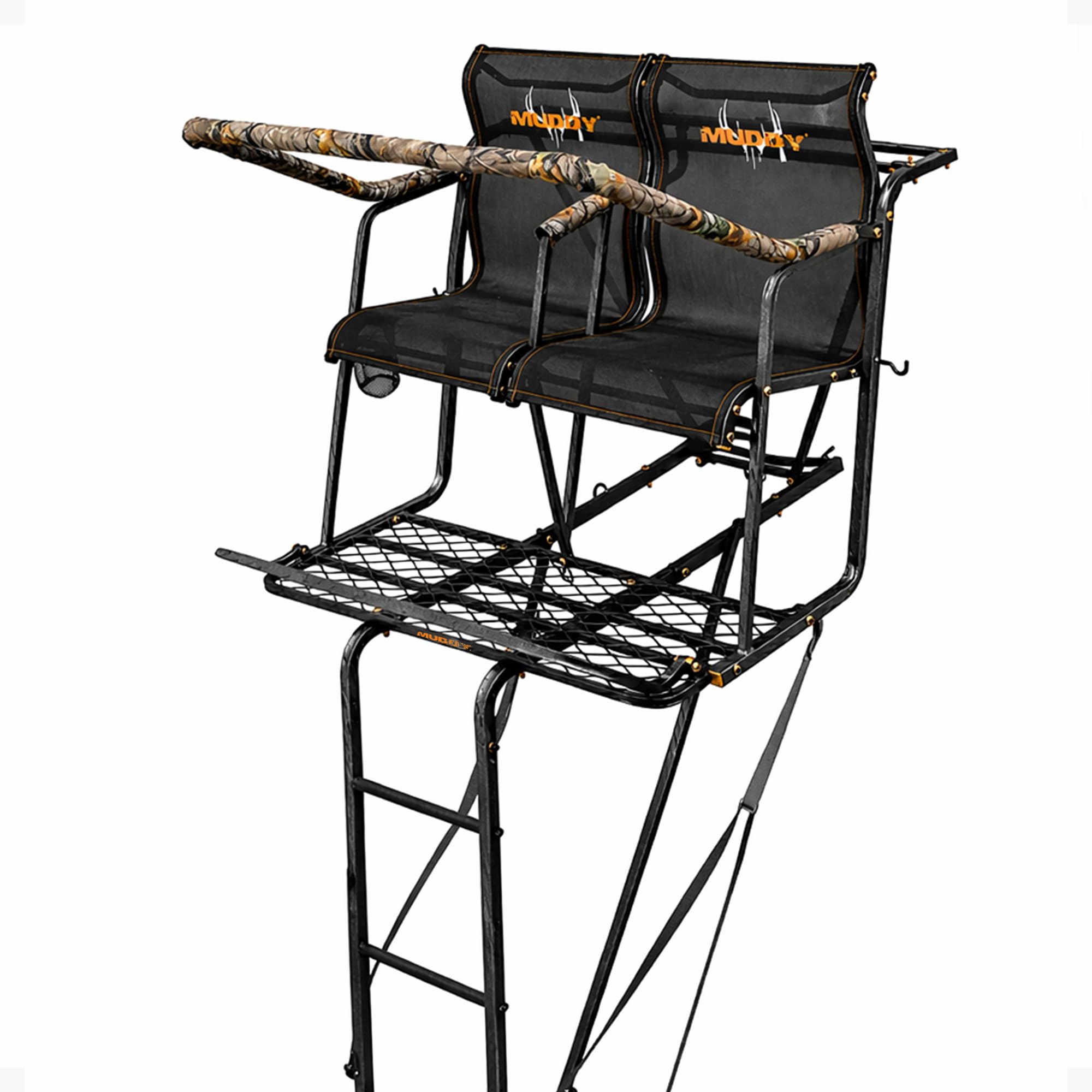 Muddy Outdoor Hunting Climbing Ladder, Tree Stand with Flex-Tek Seat and Steel Frame