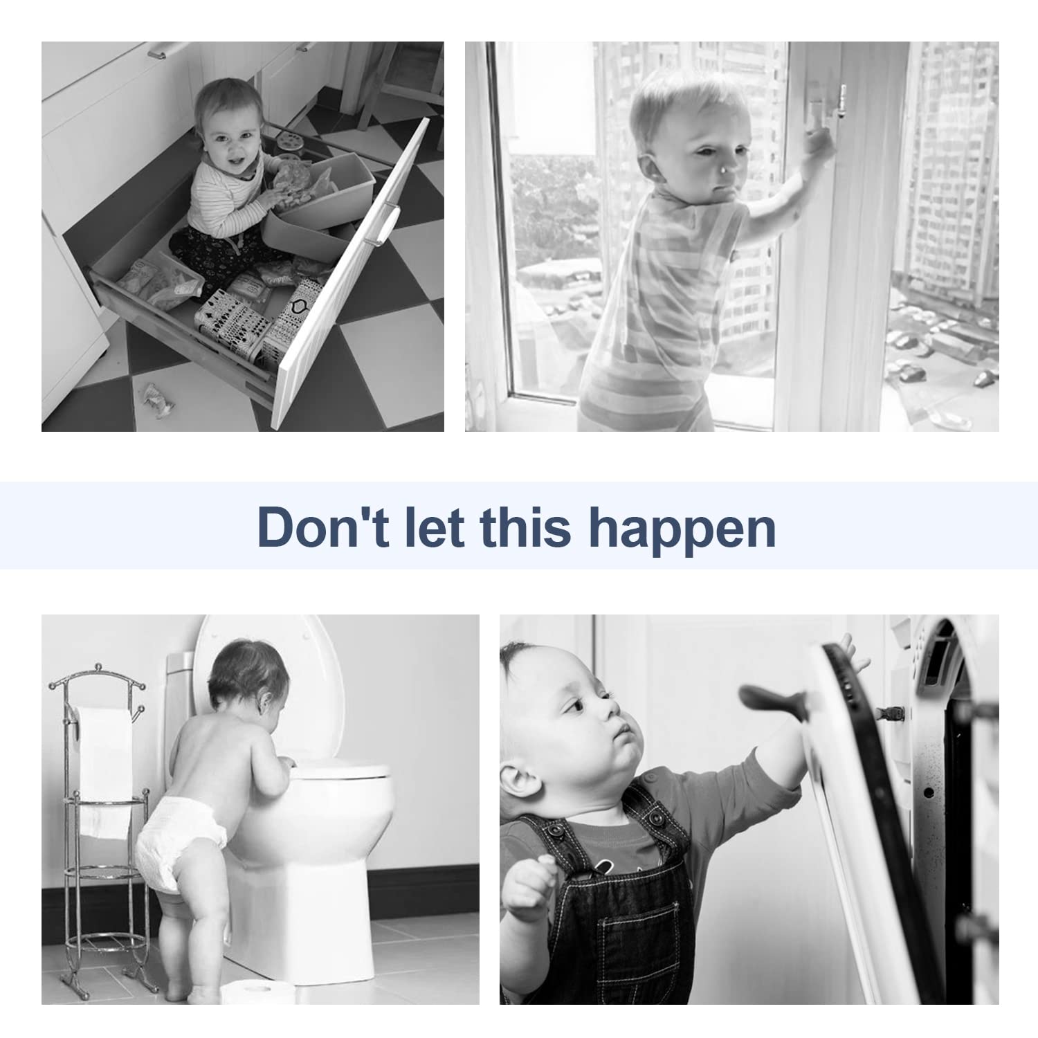 Kimsky Sécurité Bebe, Sécurité Enfant Porte, 12 Pièces Bloque Porte Fenêtre Securite Bébé, Bloque Porte Bébé Sans perçage pour Armoire, Toilette, Frigo, Four, Réfrigérateur (Transparent)