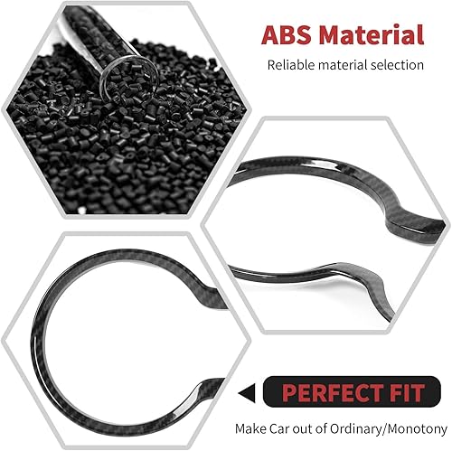 Miniatura 3 de Cubierta de marco decorativo para portavasos de fibra de carbono, accesorios interiores decorativos para Jeep Grand Cherokee 2011-2021