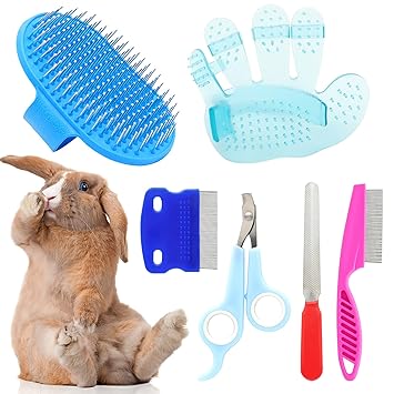 KALAMANDA 6 Pieces Bunny Grooming Kit