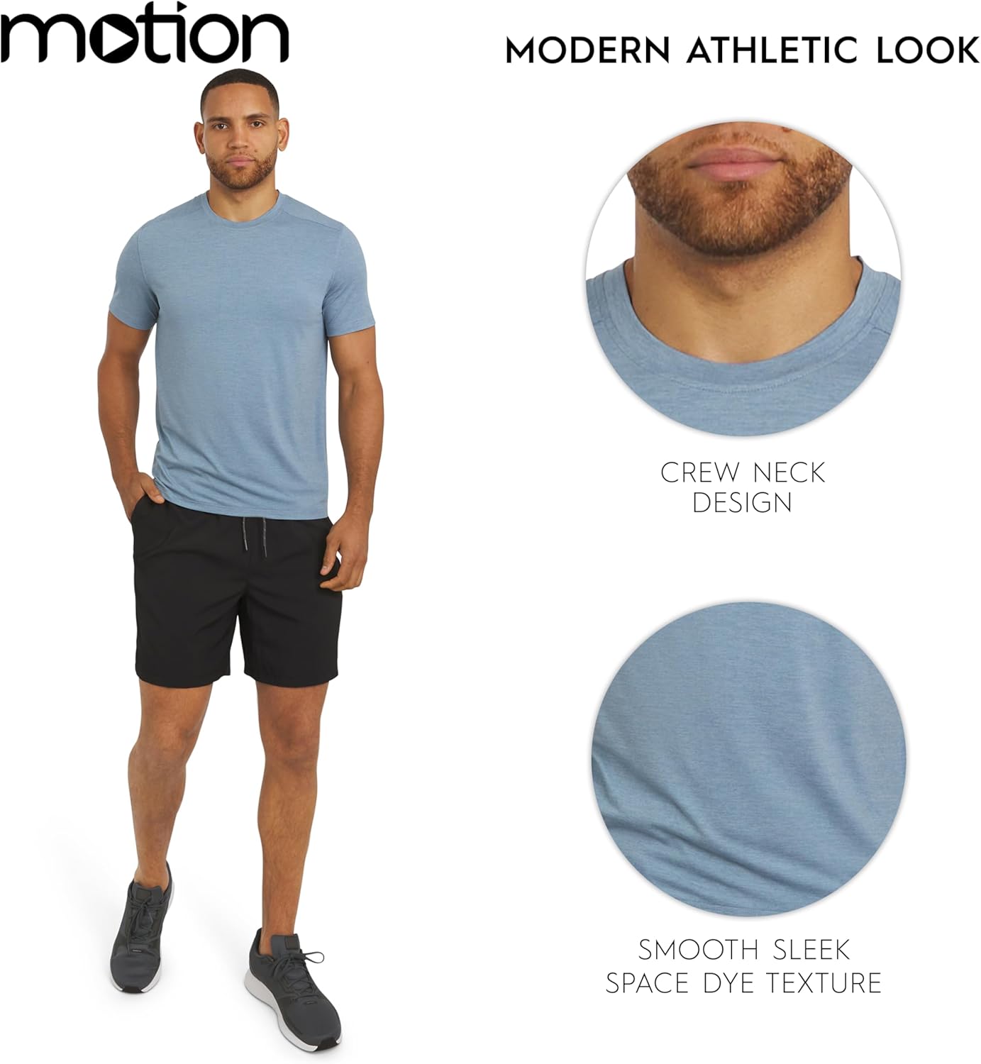 Motion Men's Slim Fit Tee Active Performance Super Soft Stretchable T-Shirt (S-XL) - Image 6