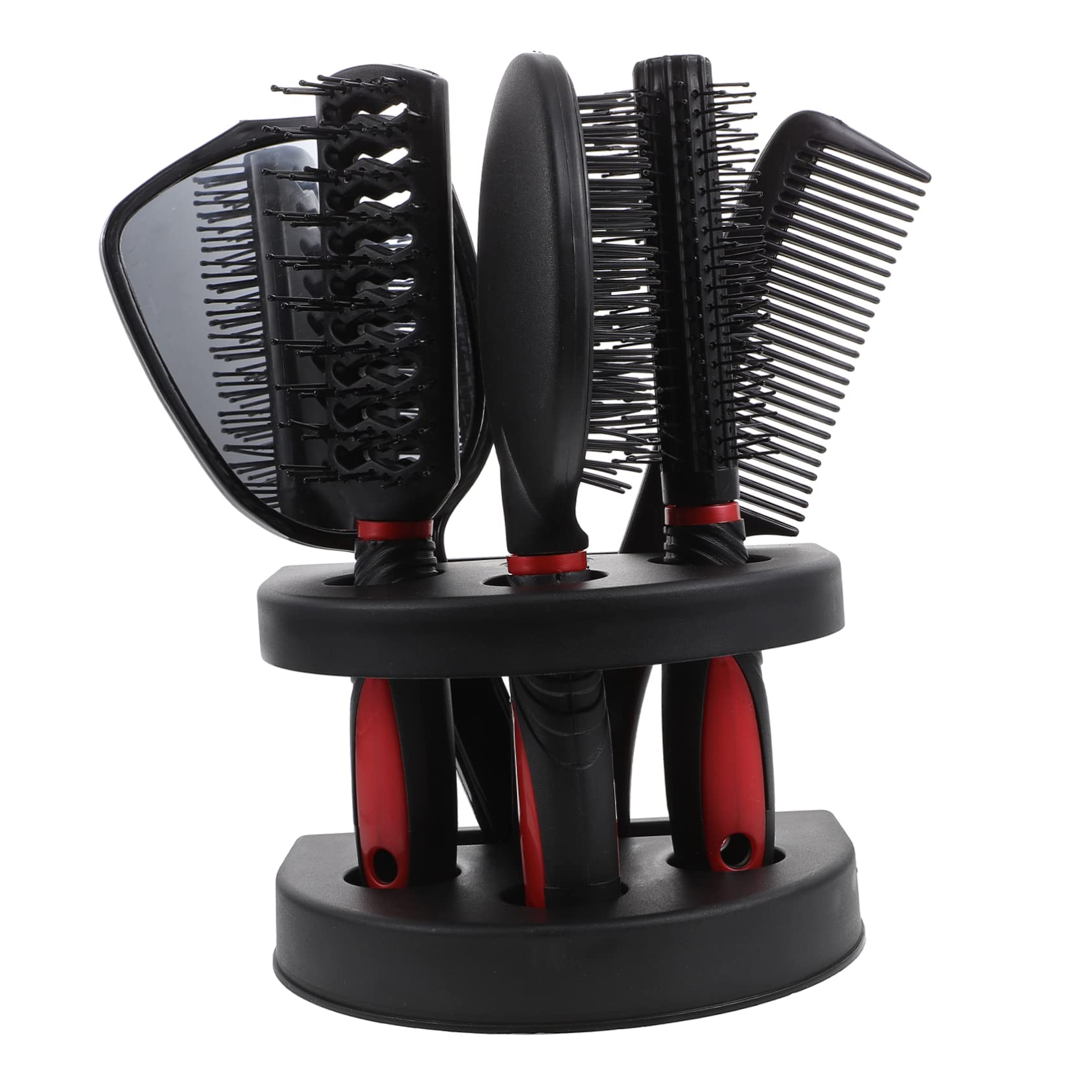 GLSTOY 1 Set Mirror Comb Set of 6 Makeup Tools Scalp Comb Massaging Tools Mirror Comb Tools Hairstyling Tools Makeup Comb Mirror Kit With Base Air Bag Comb Yiwu Hairdressing Tool Plastic
