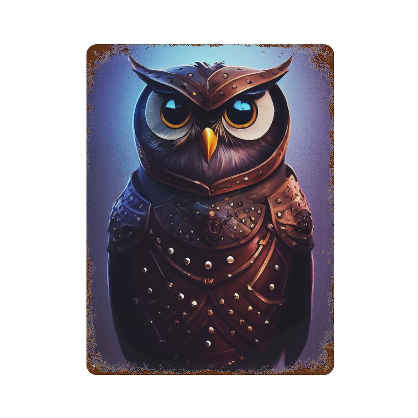 The Owl Fantasy Retro Metal Sign 15.7"x11.8", Farmhouse Wall Decor for Garage, Pub Or Kitchen