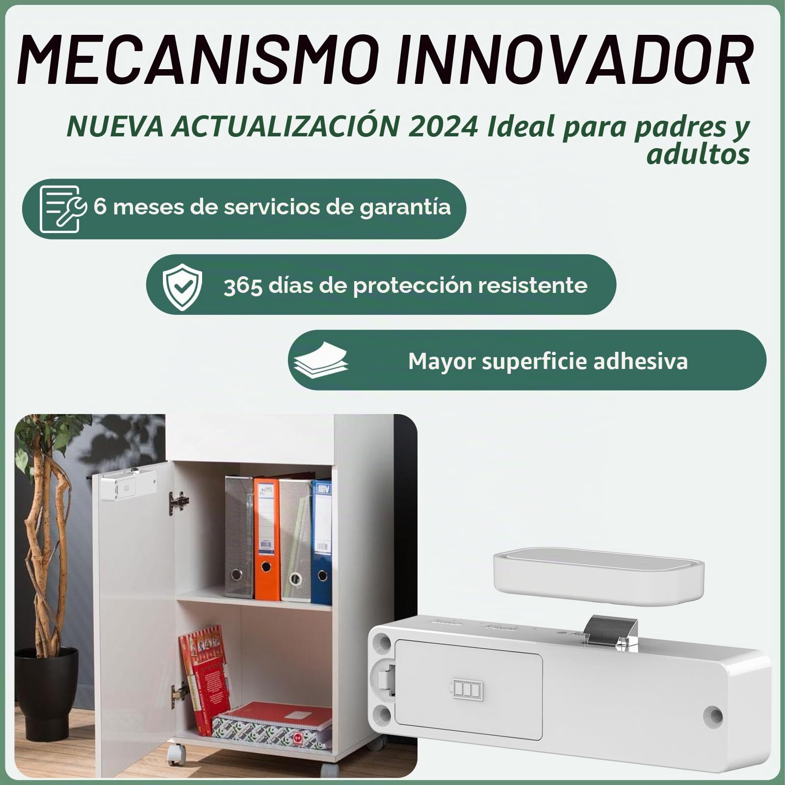 Eseesmart Cerradura inteligente oculta para armario, con Bluetooth, RFID, a prueba de bebés, para licor, archivador, cocina, taquilla sin llave