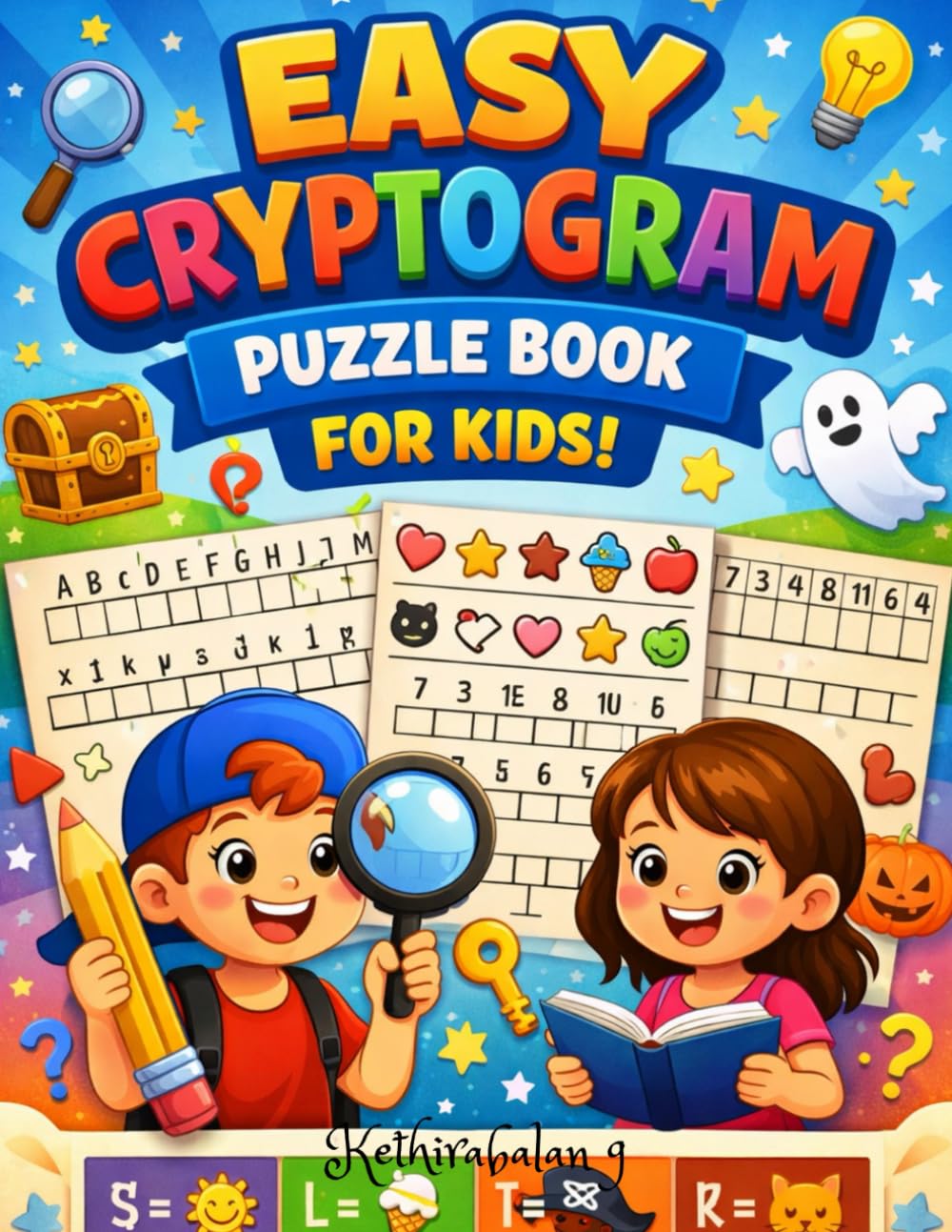easy cryptograms puzzle book for kids: Easy Code-Breaking Puzzles for Little Thinkers