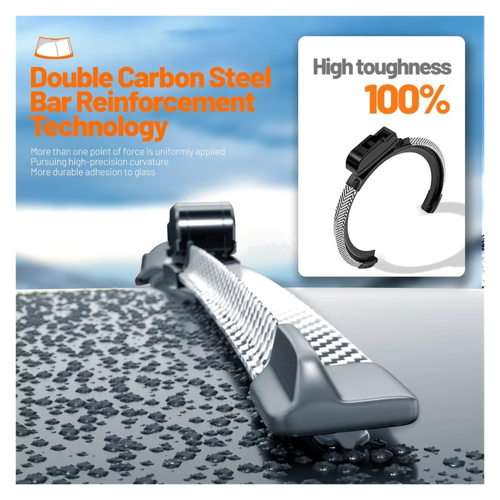 Escobillas Iimpiaparabrisas Para Toyota C-HR Para CHR 2016-2023 2 Escobillas Limpiaparabrisas Delanteras De Fibra De Carbono Escobillas Iimpiaparabrisas Belanteras