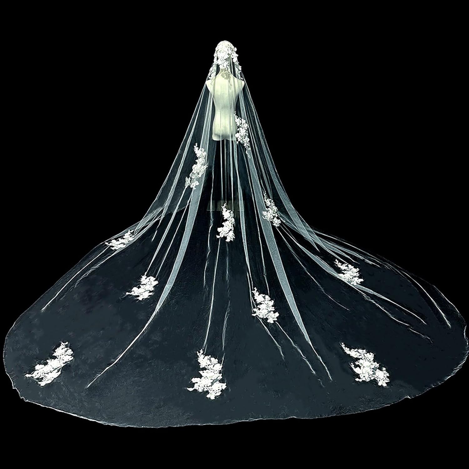 GAOSHA エレガントなブライダルベール レースディテール ウェディングベール 絶妙なレースベール 結婚式用