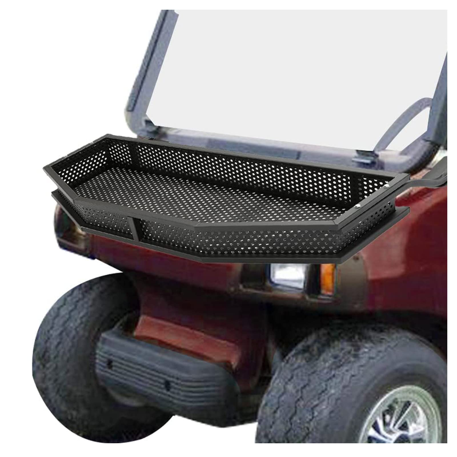 KUAFU Front Cargo Storage Basket Compatible with Club Car DS Gas Or Electric Golf Carts Clay Basket