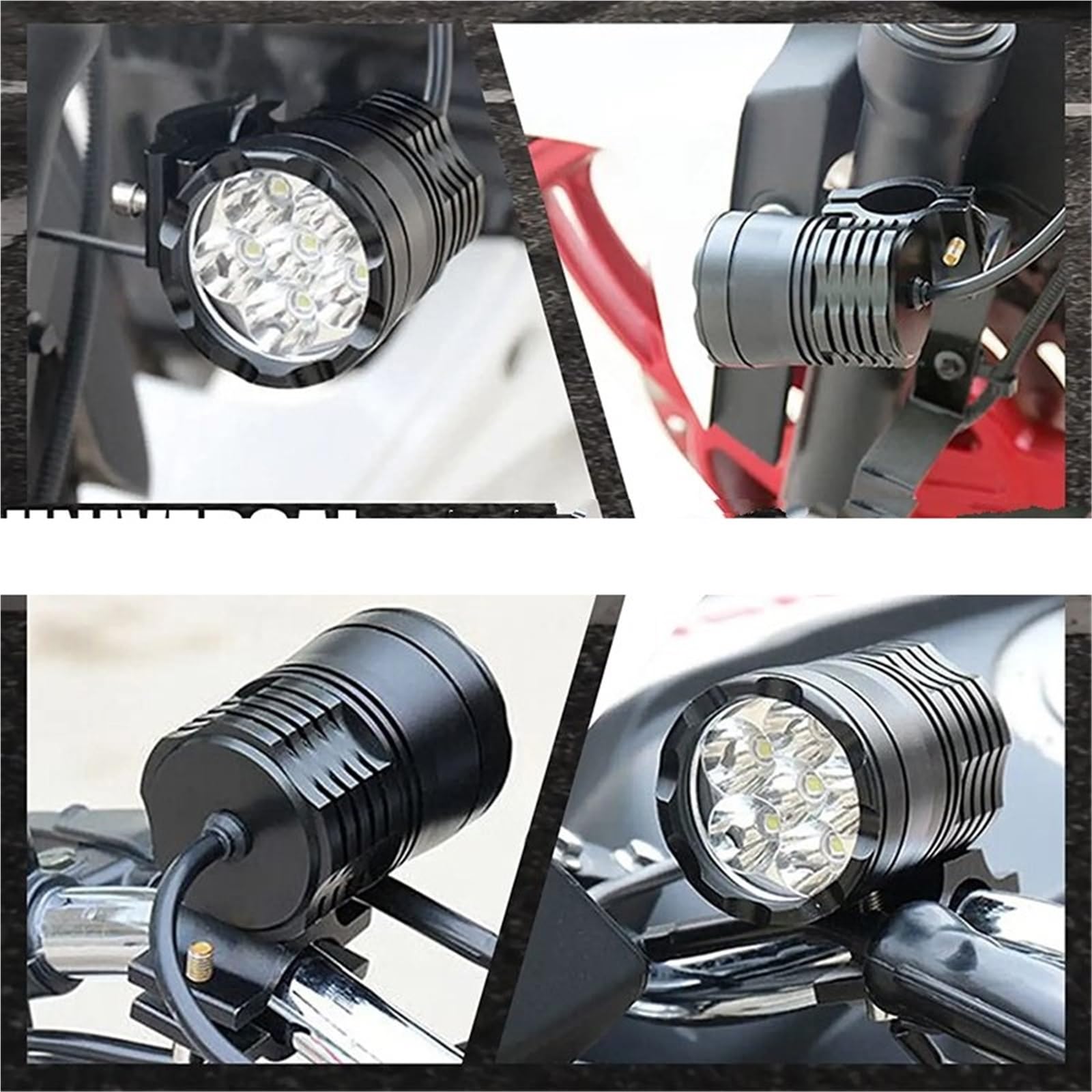 LED Fendinebbia Fari LED Da 60W Faro Moto | Fari Ausiliari Per Moto 2 Pezzi Faretti Aggiuntivi Lampada A LED 60 W 12 V -80 V Bicicletta Per Auto Moto Guida Fendinebbia