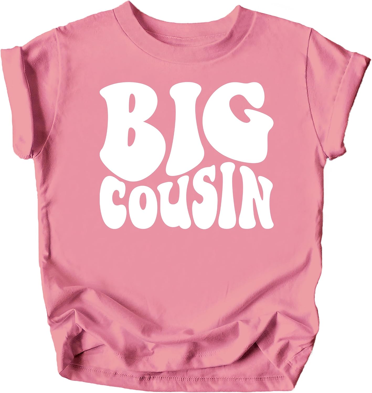 Big Cousin Retro Groovy T-Shirts for Kids Family Fun Matching Outfits