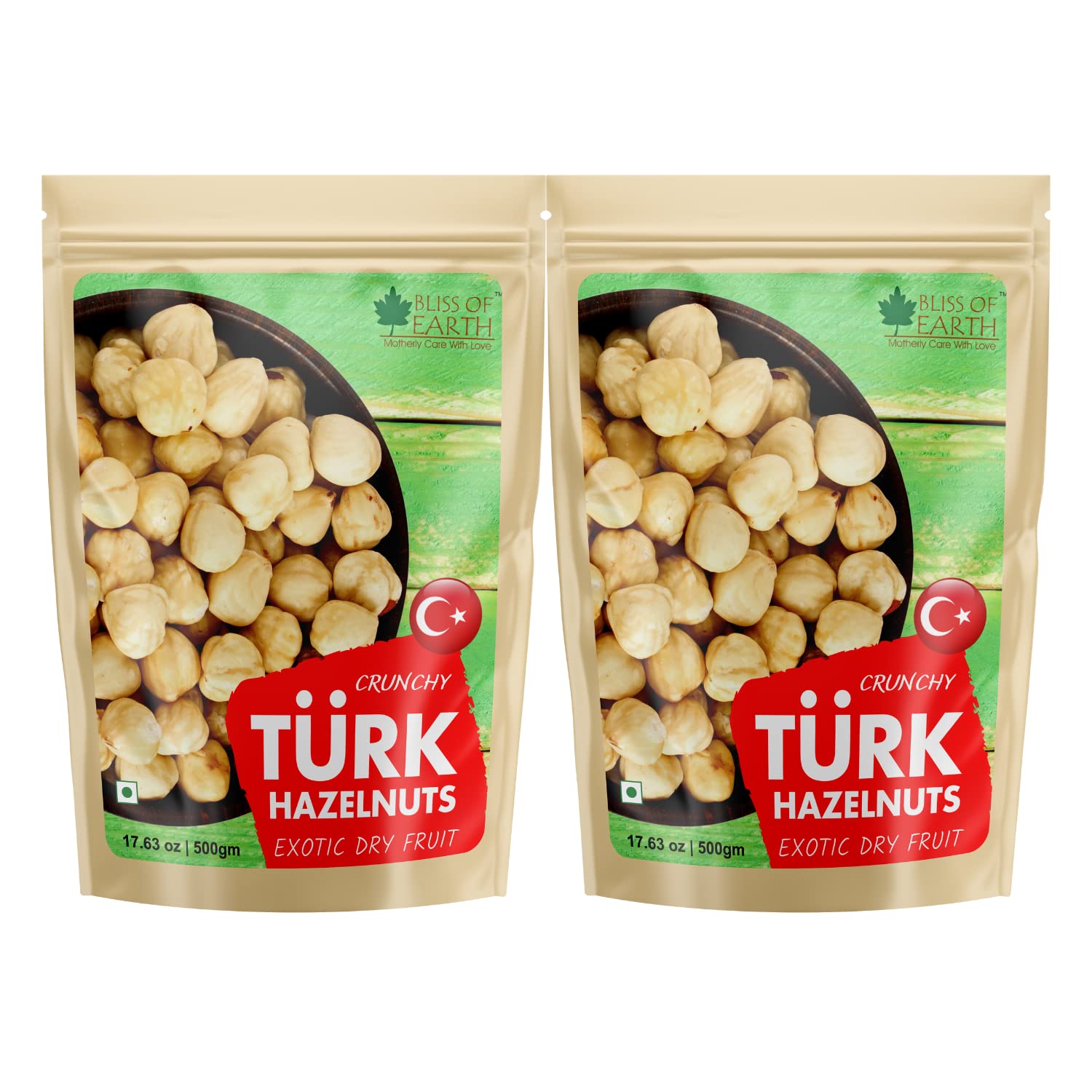 Bliss of Earth Turkish Hazelnuts, Raw & Dehulled, Healthy & Tasty Pack Of 2 (500gm Each) (B08XYZYT3R) Amazon Price History, Amazon Price Tracker