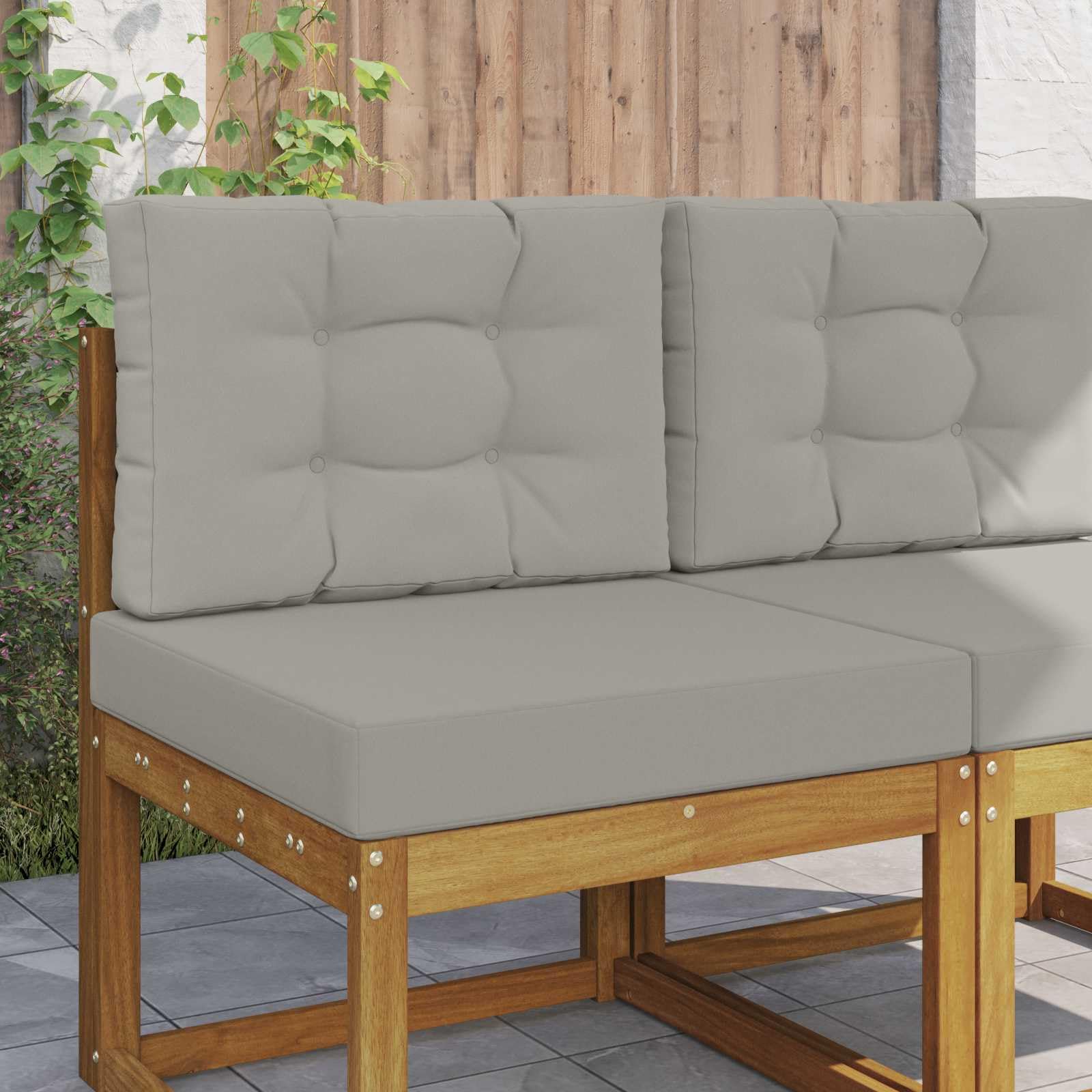 Coussin d'assise extérieur ergonomique et antidérapant lavable gris