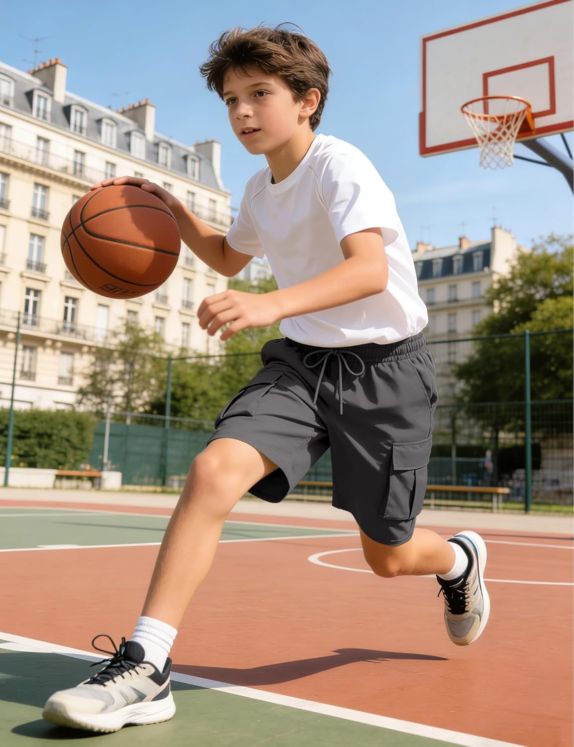 Boys Cargo Shorts Quick Dry Athletic Running Shorts Water Resistant Hiking Shorts for Boy Size 7-14 Years - Image 7