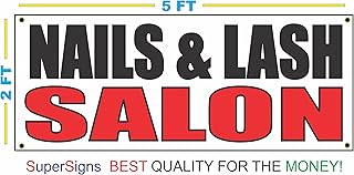Nails and Lash Salon Banner Sign 2X5