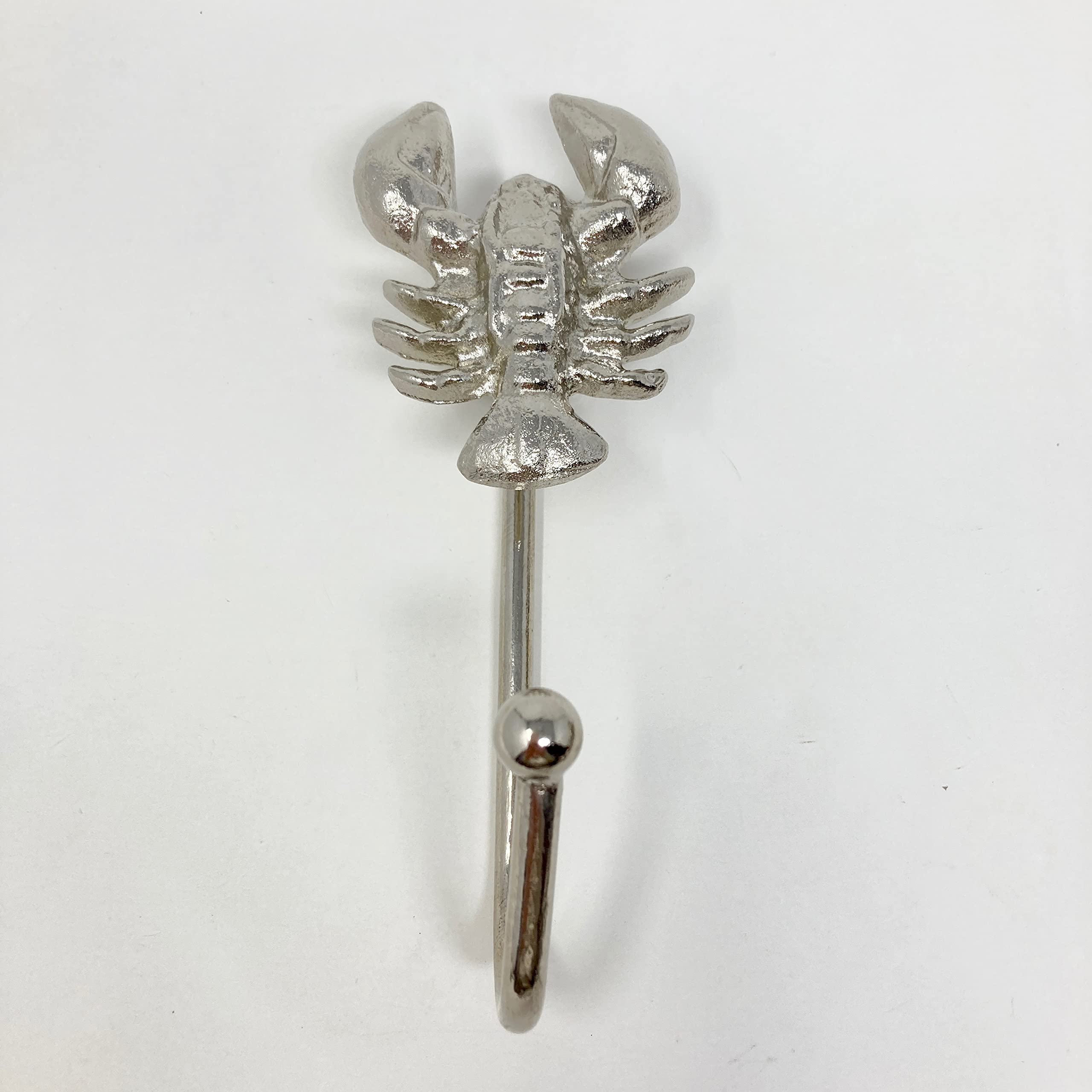 Knobs By Blossom Silver Sea-Life Marine Nautical Hooks (3. Lobster)