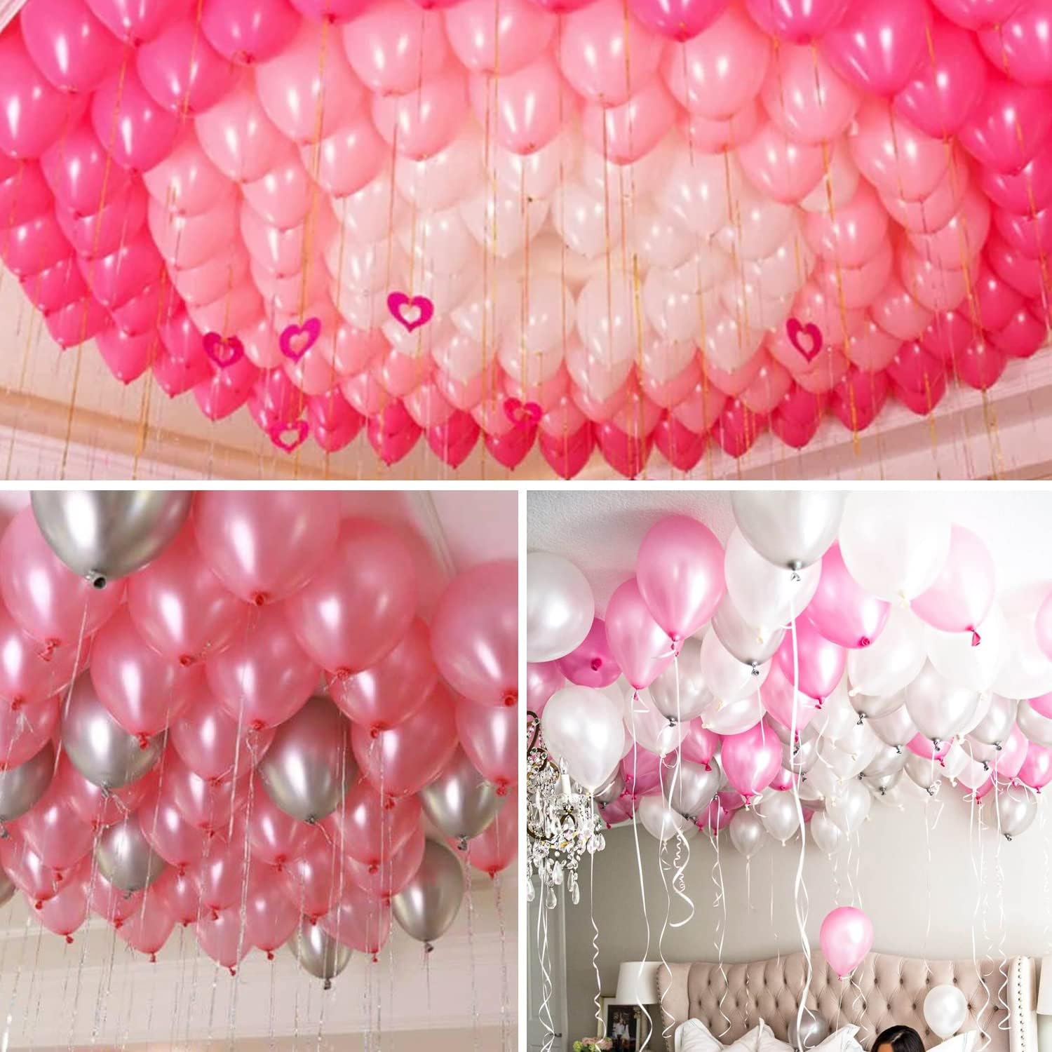 LUDALY 12 Pieces Balloon Curling Ribbon for Decoration (Pink) 2