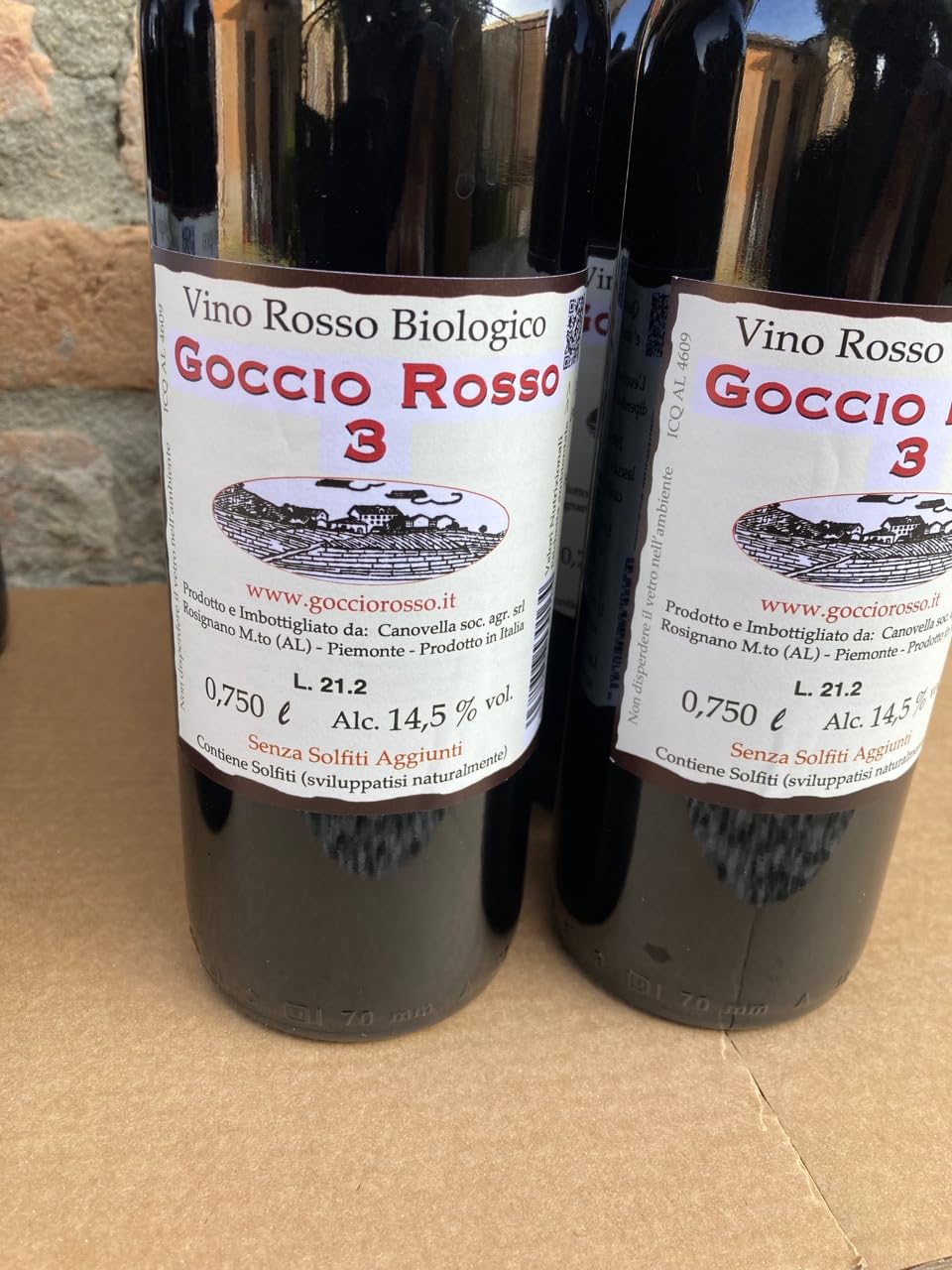 Offerta 12 bottiglie miste Goccio Rosso - Vino rosso bio senza solfiti aggiunti - non filtrato - vegano - 0,75 l - dal produttore al consumatore