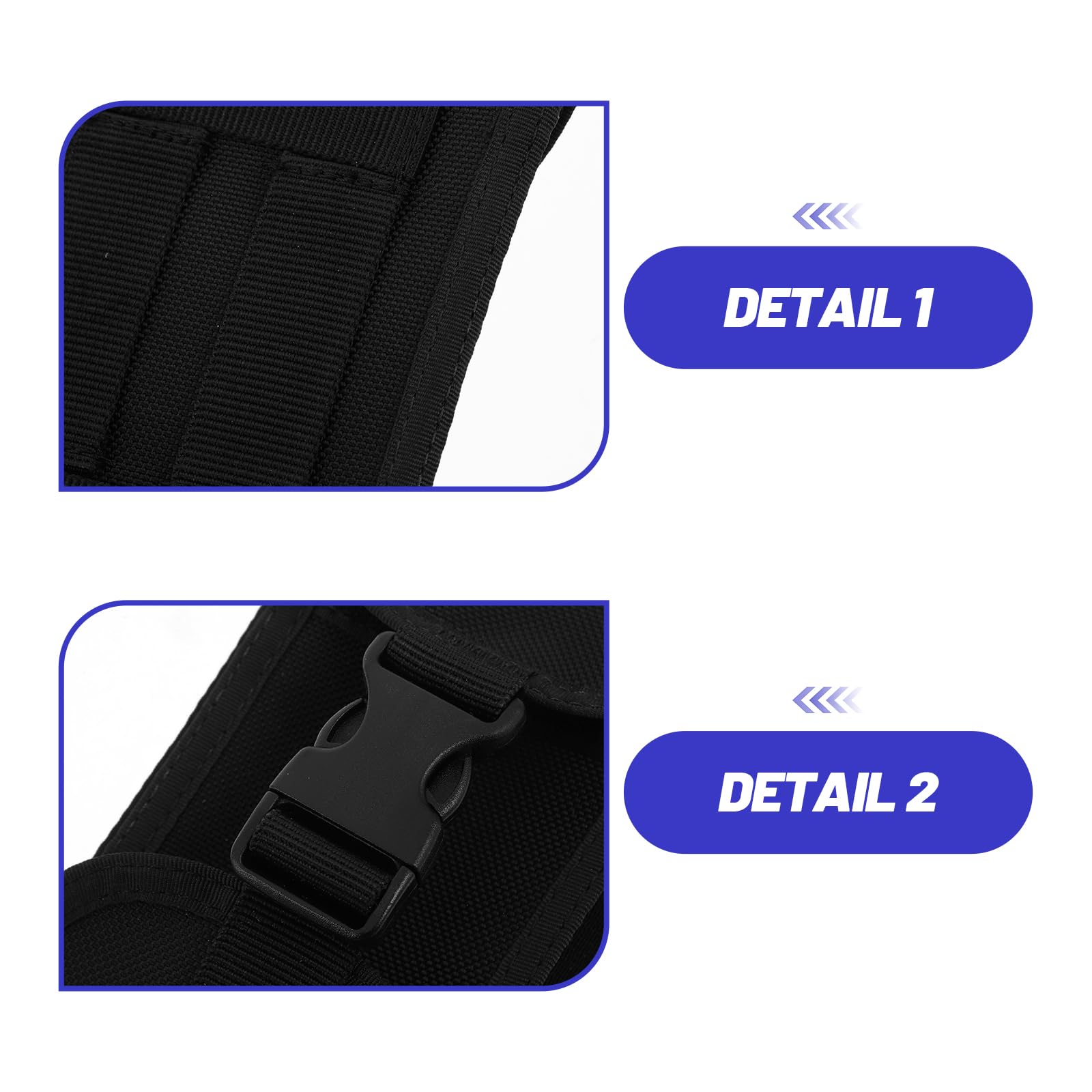Pochette à Plombs de Plongée en Nylon Noir, Capacité 2-3 Kg, avec Double Fermeture Latérale Ajustable et Fixation Ceinture, Poche de Lestage Rotative pour Plongée Professionnelle