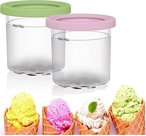 EVANEM 246PCS Creami Pint Containers, for Ninja Creami Pints Lids,16 OZ Ice Cream Pints with Lids Safe and Leak Proof for NC301 NC300 NC299AM Series