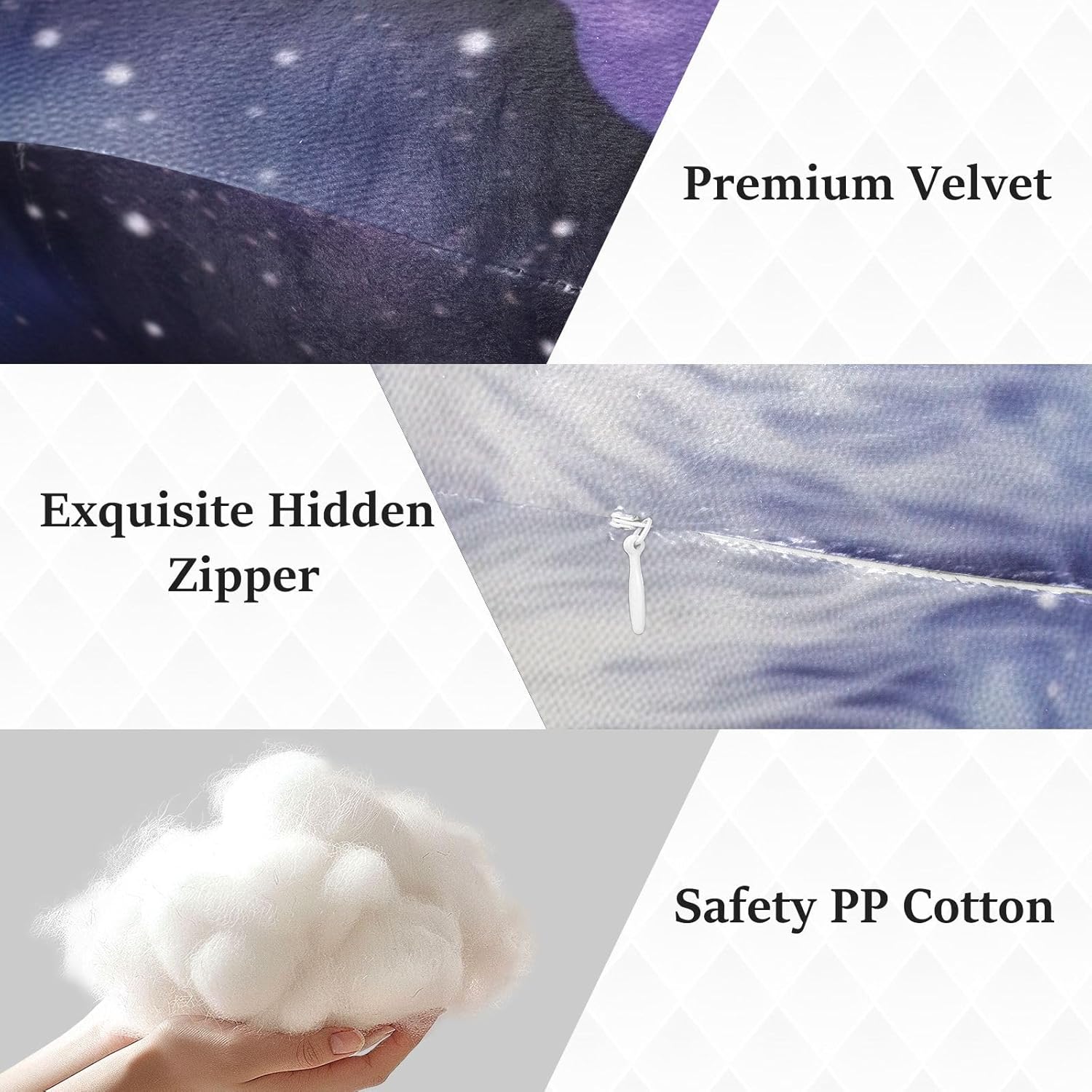 Little Purple Gnome1 Human-Shaped Pillow Soft Body Pillows Washable Velvet Pillows for Anxiety Relief Sleeping Cuddling & Support