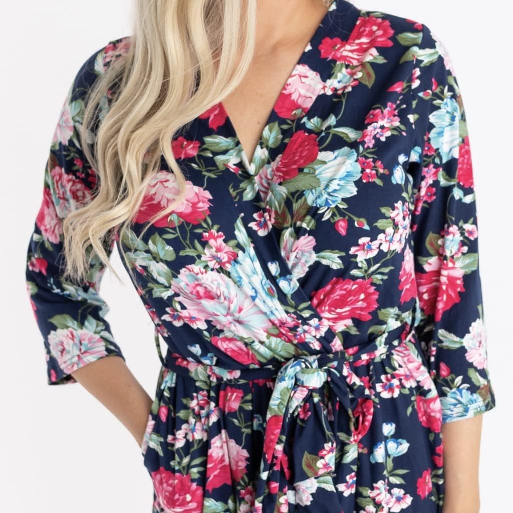DOUBLE THE SPRINKLES Maternity Robe - Labor Delivery Soft Robes for Women, Nursing Gown, Breastfeeding Dress at  Women’s Clothing store