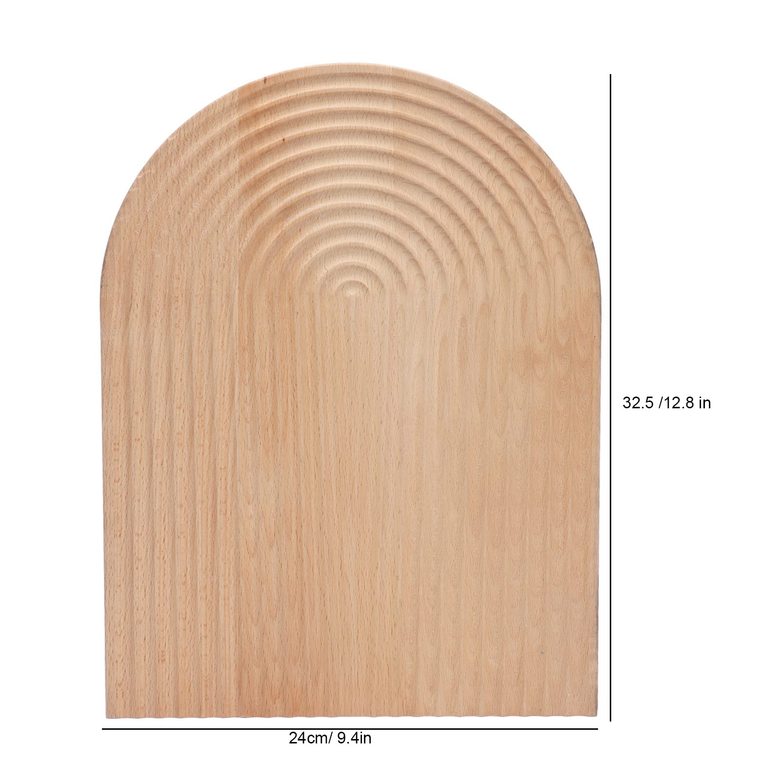 Brotteller Aus Holz, Natürliches Und Praktisches Buchenholz, Sicher Und Gesund, Schön Und Natürlich, Dessertteller mit Geometrischem Design für Familienfeiern, Partys, Hochzeiten(Oval)