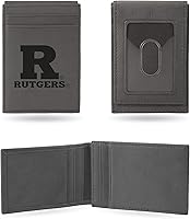 Vista 18 de Rico Industries NCAA - Cartera de bolsillo frontal grabada con láser gris, compacta, cómoda, delgada