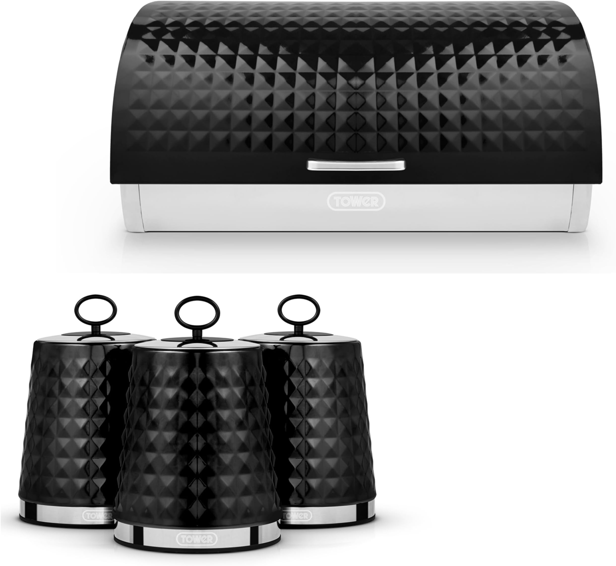 Morphy Richards 978050 Dimensions Roll Top Bread Bin with Stainless