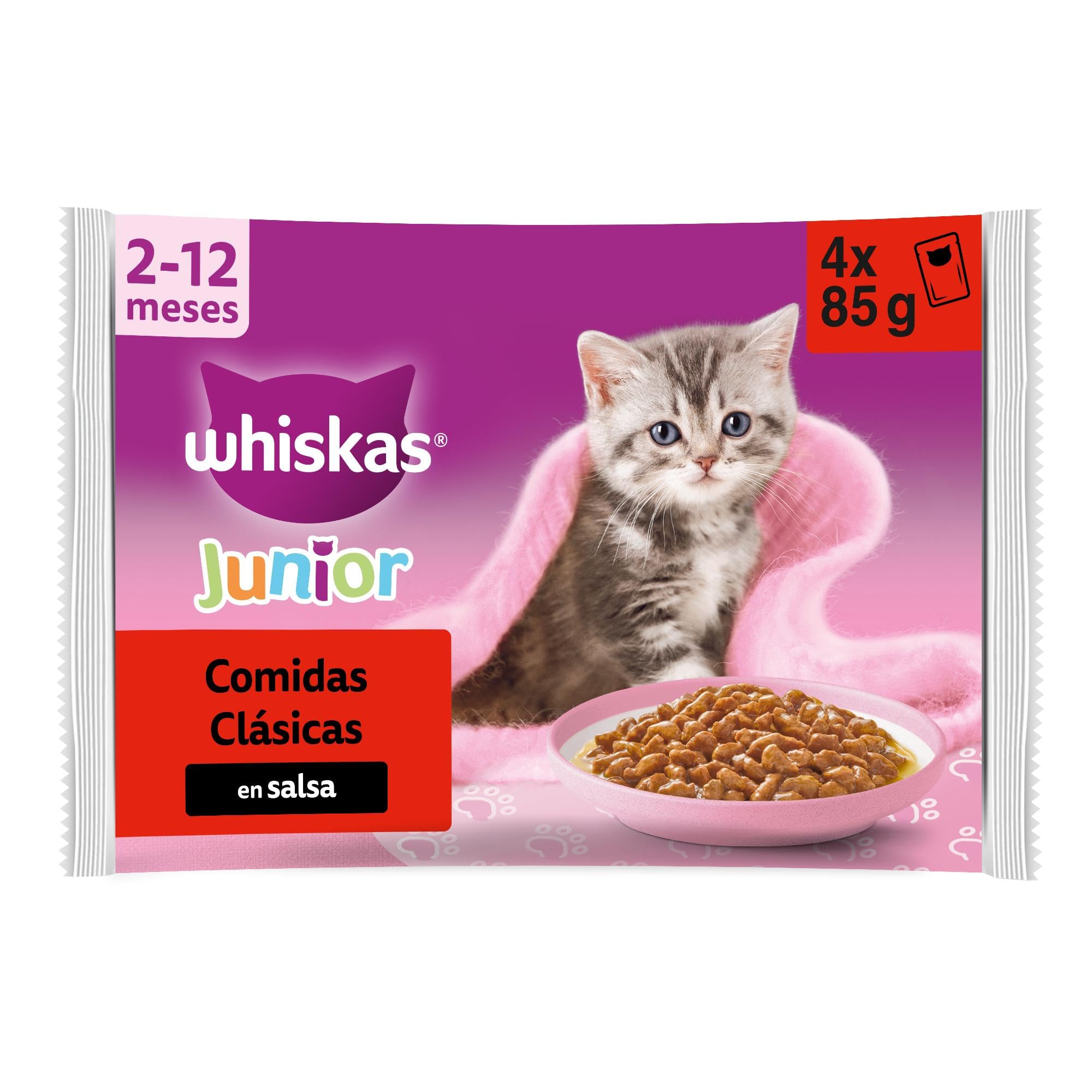 Whiskas Duo Wet Food in Sauce Junior Cats Comb. Classic - 13 x 4 sachets x 85 g