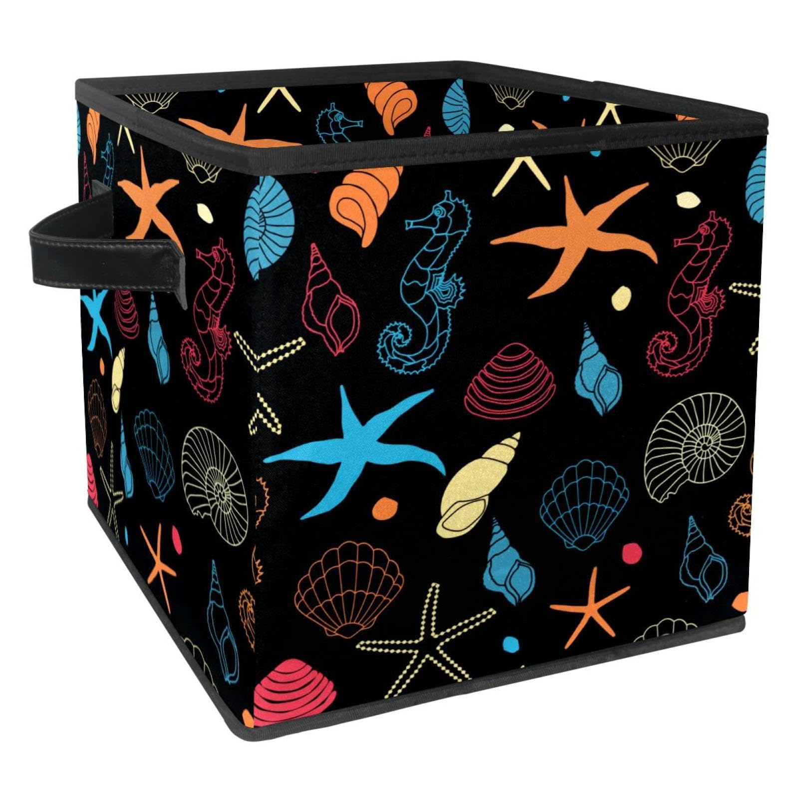 Boîte de rangement pliable en tissu cube pour jouets et vêtements