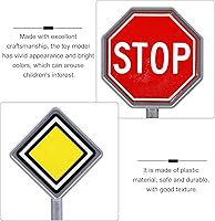 Vista 4 de TOYANDONA Juego de señales de tráfico multicolor, luz de carretera, parada de tráfico, fabricante de tráfico, juguete de señal de cruce peatonal