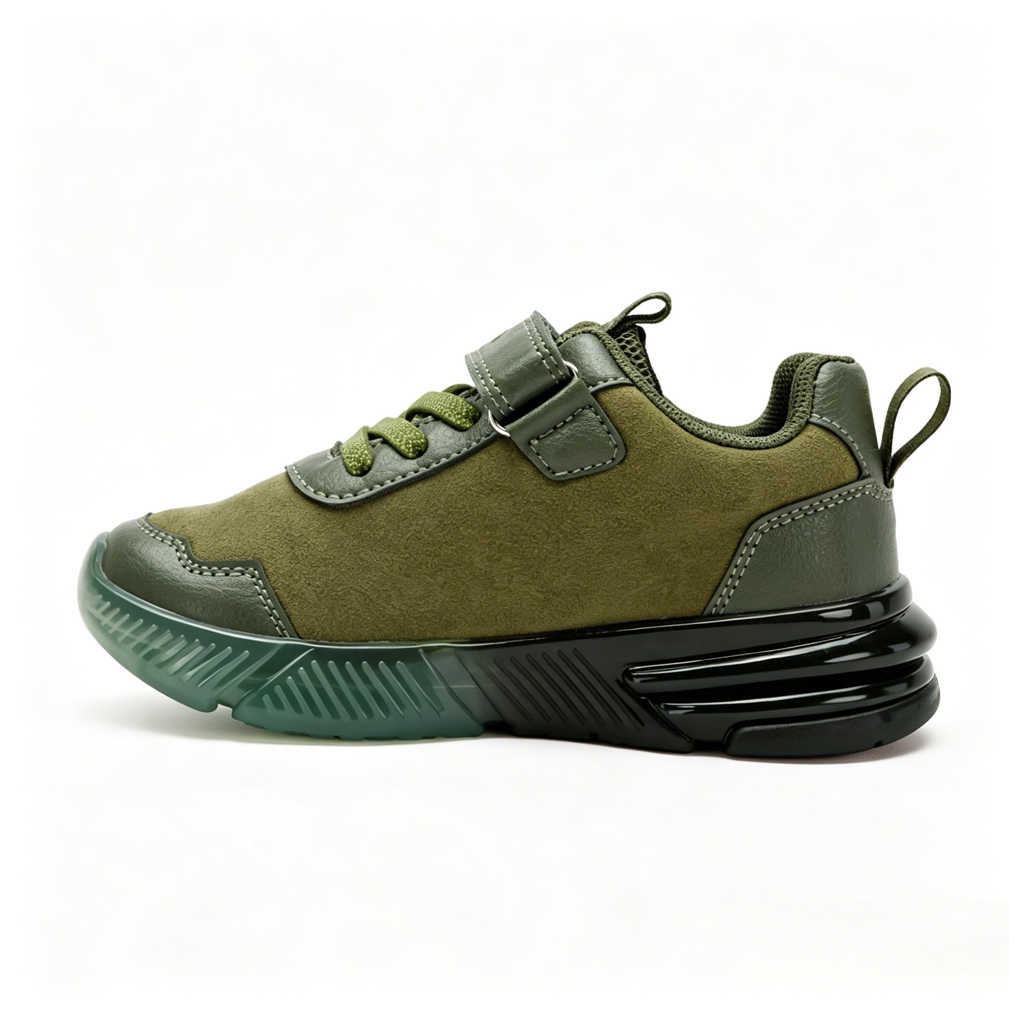 Moda Scarpe Sportive per Bambini e Bambine con Dinosauro Flash per 2-6 Anni, Tomaia in Pelle