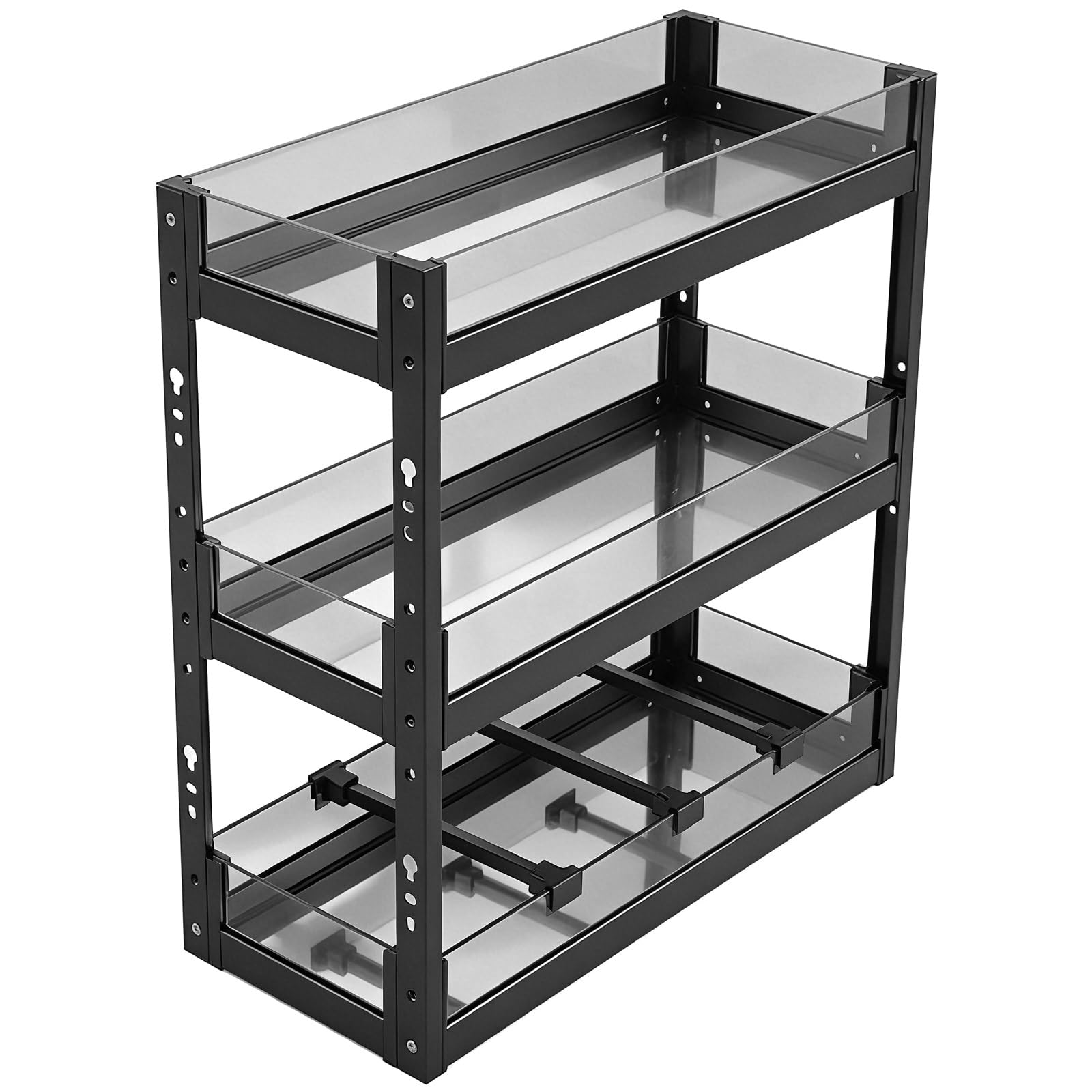 Organizator na przyprawy Szuflada Organizatory pod umywalkę Rama ze stopu aluminium Cechy Ciche szyny do organizacji szafki kuchennej
