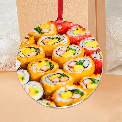 Vista 16 de Grill Master Meat Kebab Adorno de Navidad Fruta Hamburgo Patatas Fritas Cuadro Mariposa Árbol de Navidad Adorno Recuerdo Deliciosa Comida Sabrosa