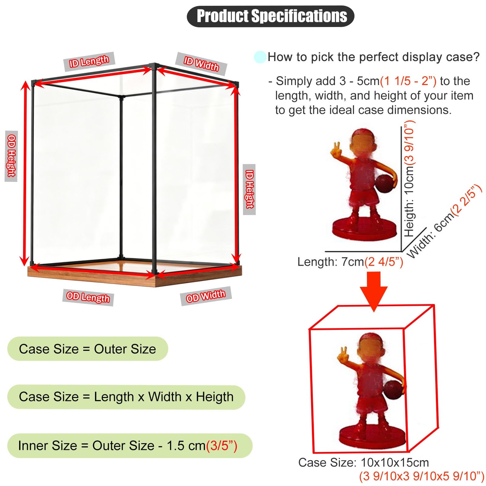 scatola teca trasparente Vetrina Espositiva In Acrilico Antipolvere, Da Assemblare, Vetrina Extra-large Per Action Figure, Scatole Per Conservazione E Organizzazione(85x45x45cm/33x18x18in)