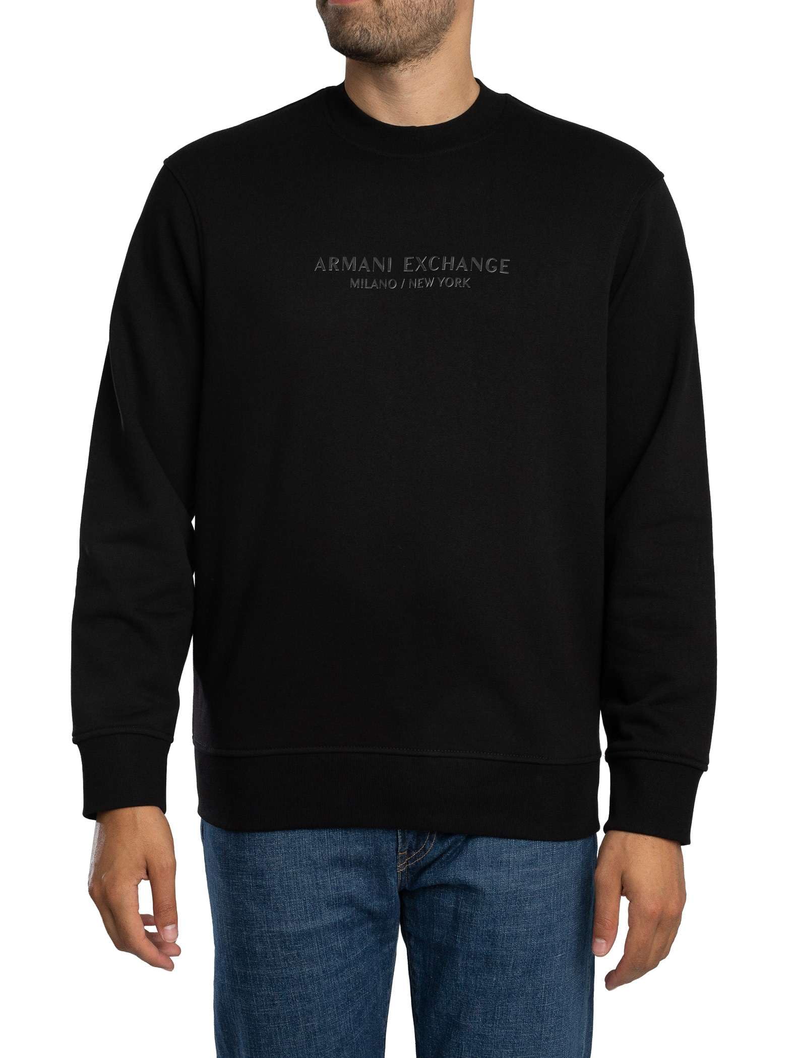 Armani Exchange Men's Crew Sweatshirt Black Extra Large