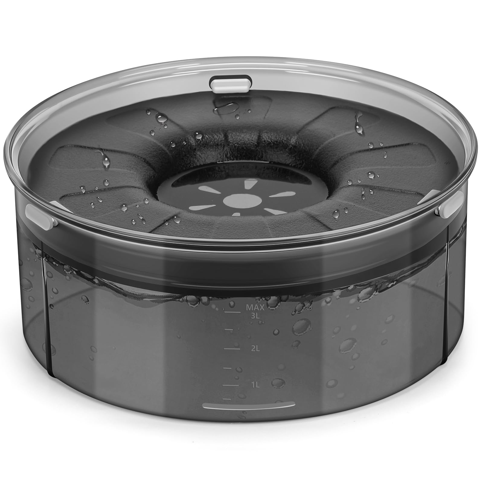 PETTOM Bebedero Perro Antigoteo 3L, Bebedero Antisalpicaduras Perro Grande y Pequeño, Cuenco de Agua Flotante para Perros Antideslizante
