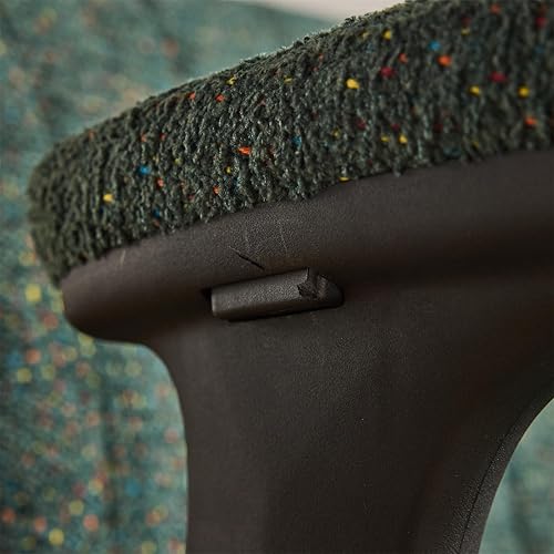 Miniatura 7 de VINGLI Silla cruzada con brazos abatibles ajustables, silla de patas cruzadas con ruedas, silla de oficina extra ancha, silla de escritorio para el