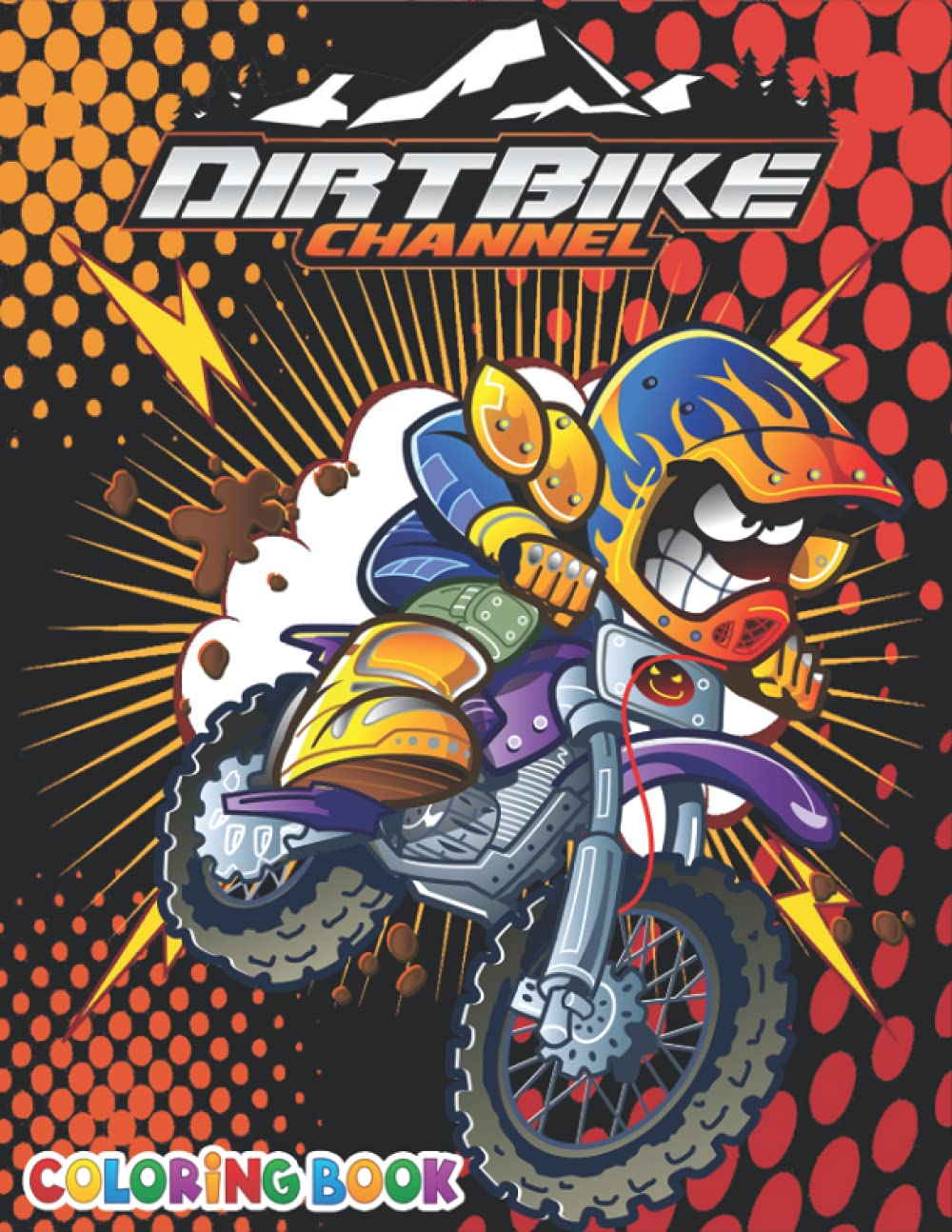 Buy Dirt Bike Coloring Book: +50 Motocross Action colouring pages for ...