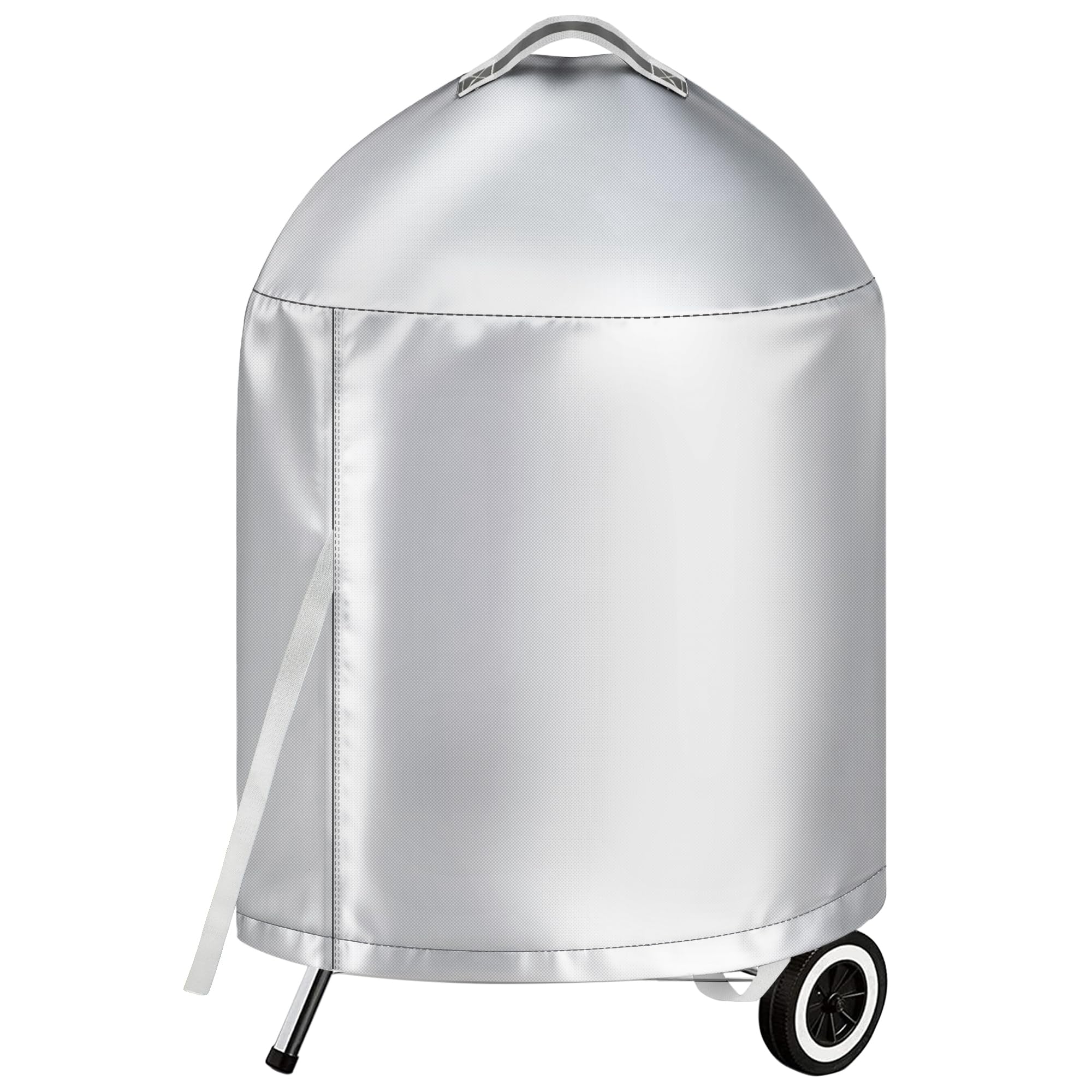 iCOVER Grill Cover for Weber 22 Inch Charcoal Kettle- Heavy Duty Waterproof BBQ Cover for Weber Char-Broil 22 Inch Charcoal Kettle Grills, Silver